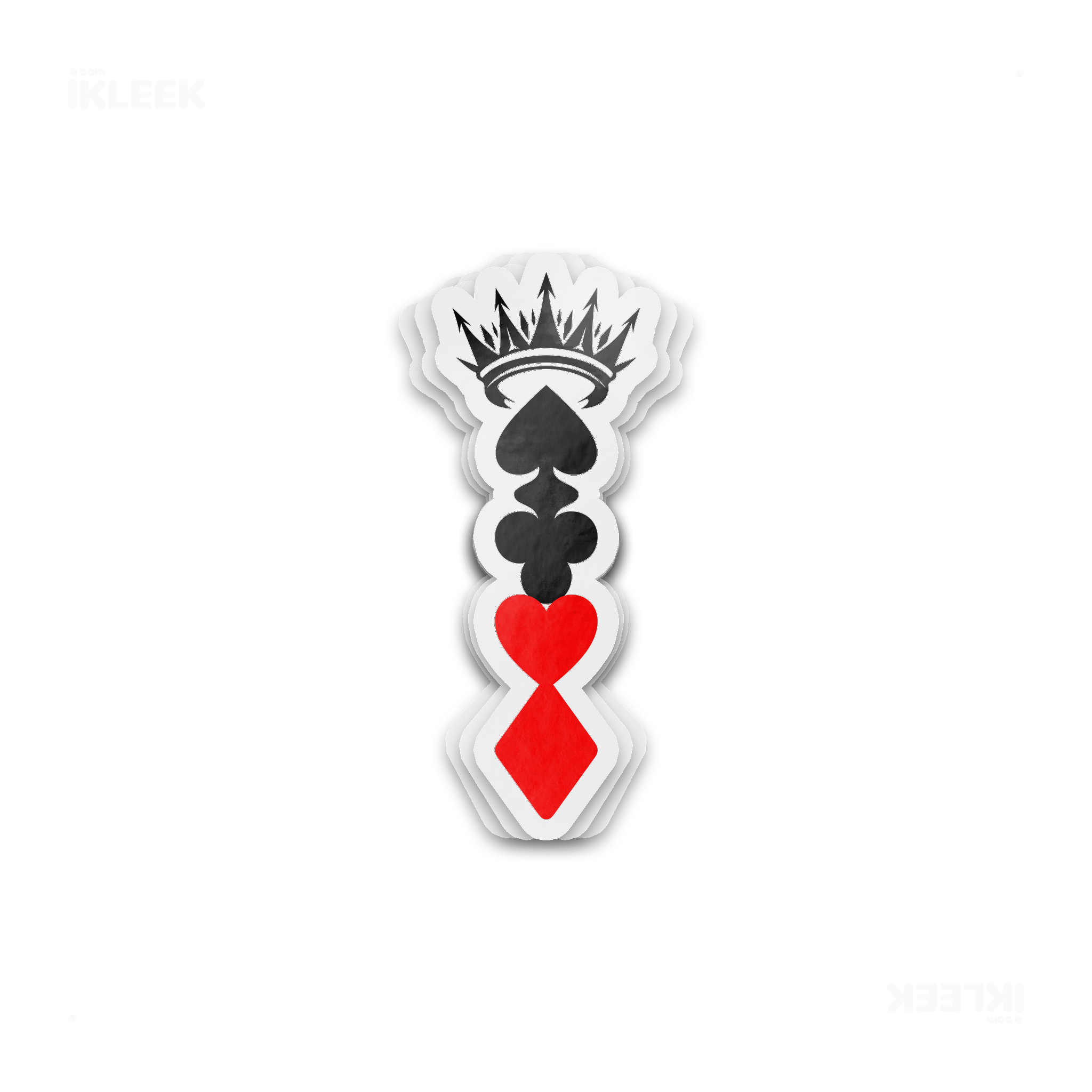 RoyalSuitStack Die Cut Outdoor Sticker 01 Clear