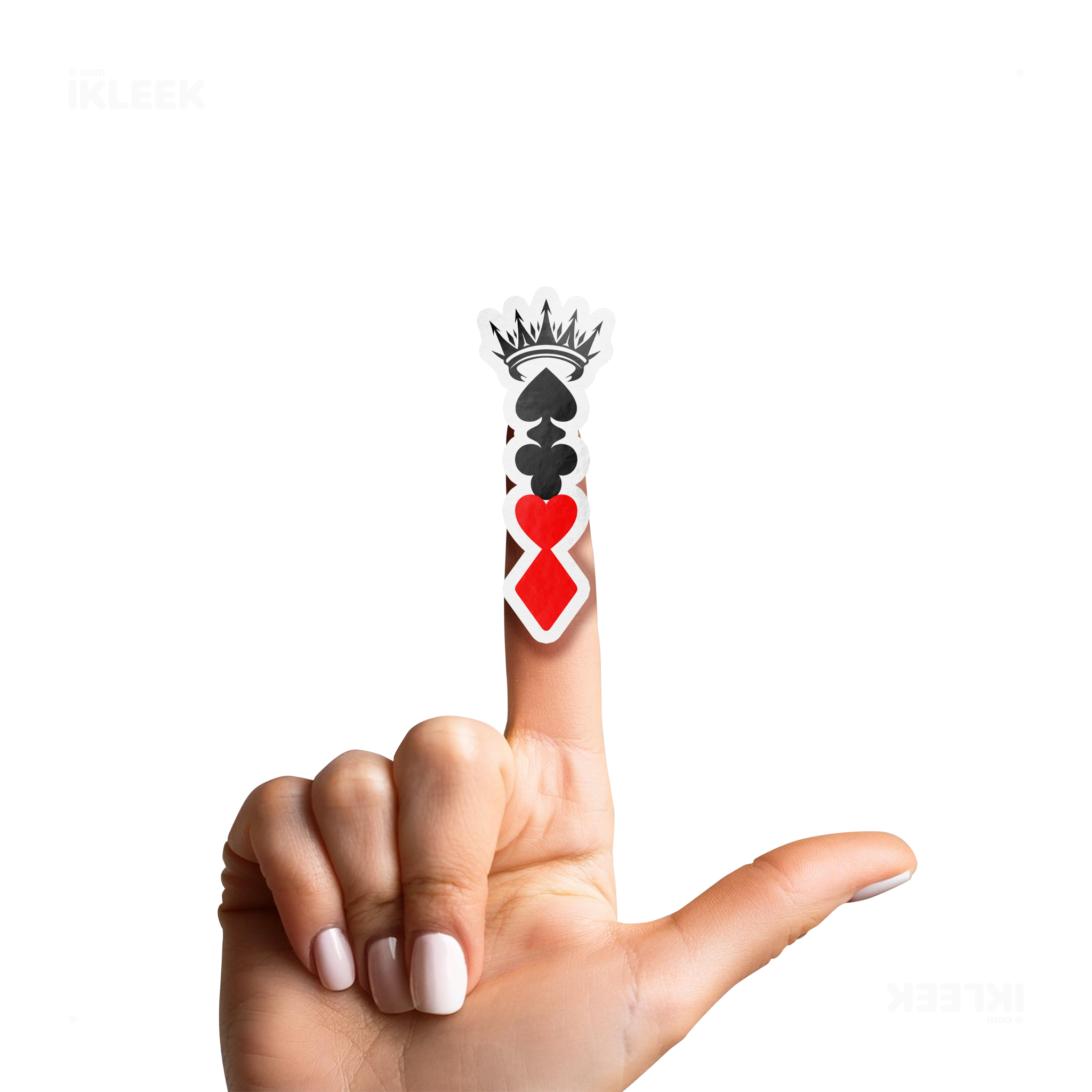 RoyalSuitStack Die Cut Outdoor Sticker 02 White