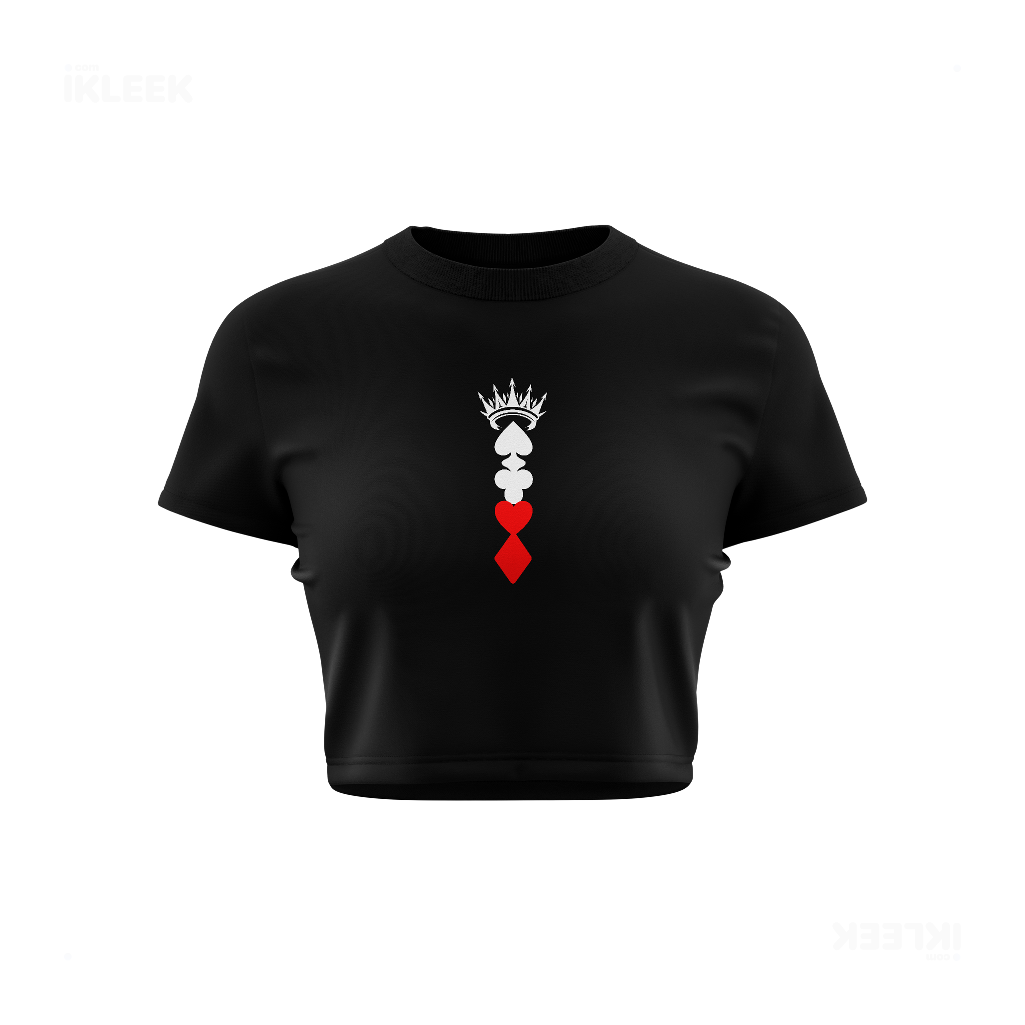 RoyalSuitStack Fitted Crop Top 01 Black