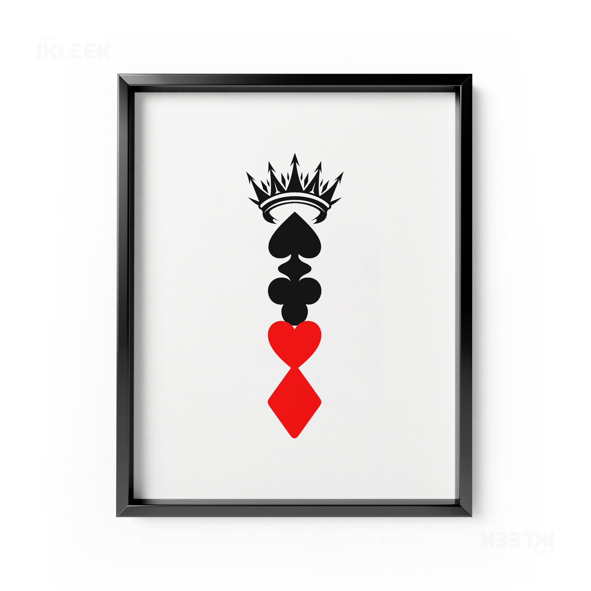 RoyalSuitStack Framed Poster 01 Black Aluminum