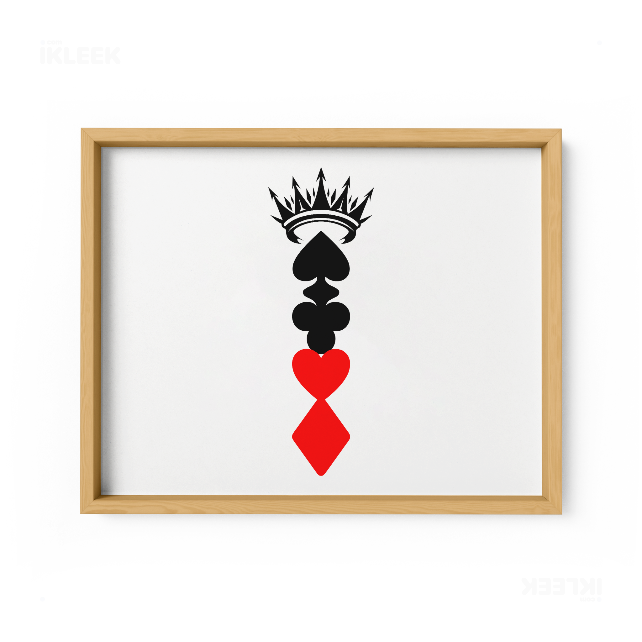 RoyalSuitStack Framed Poster 03 Natural Wood