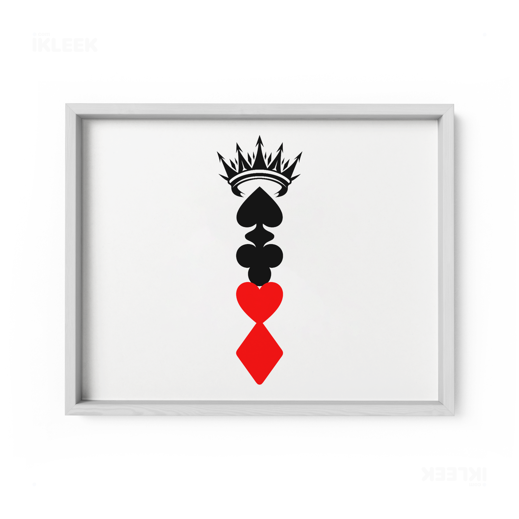 RoyalSuitStack Framed Poster 03 White Wood
