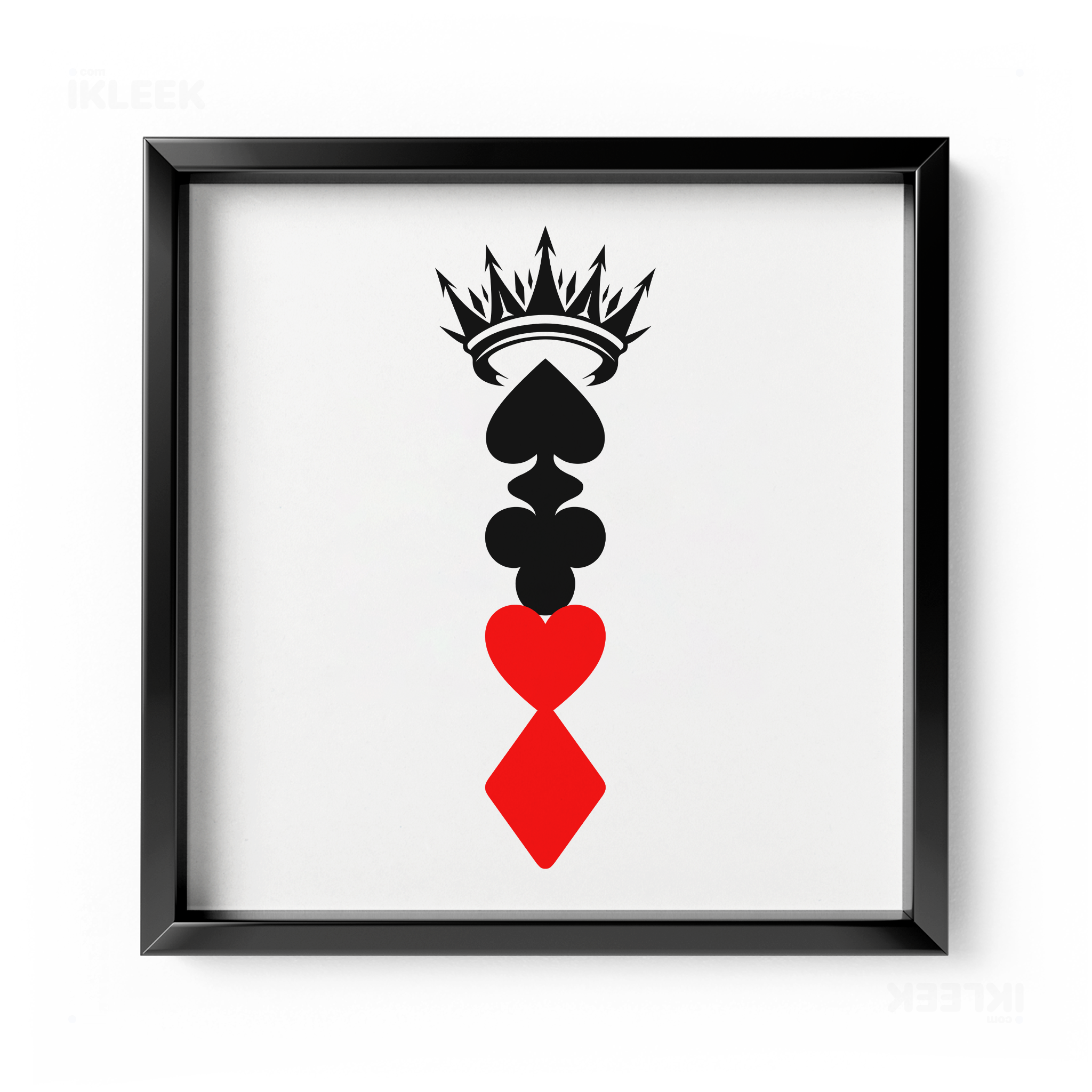 RoyalSuitStack Framed Poster 04 Black Aluminum