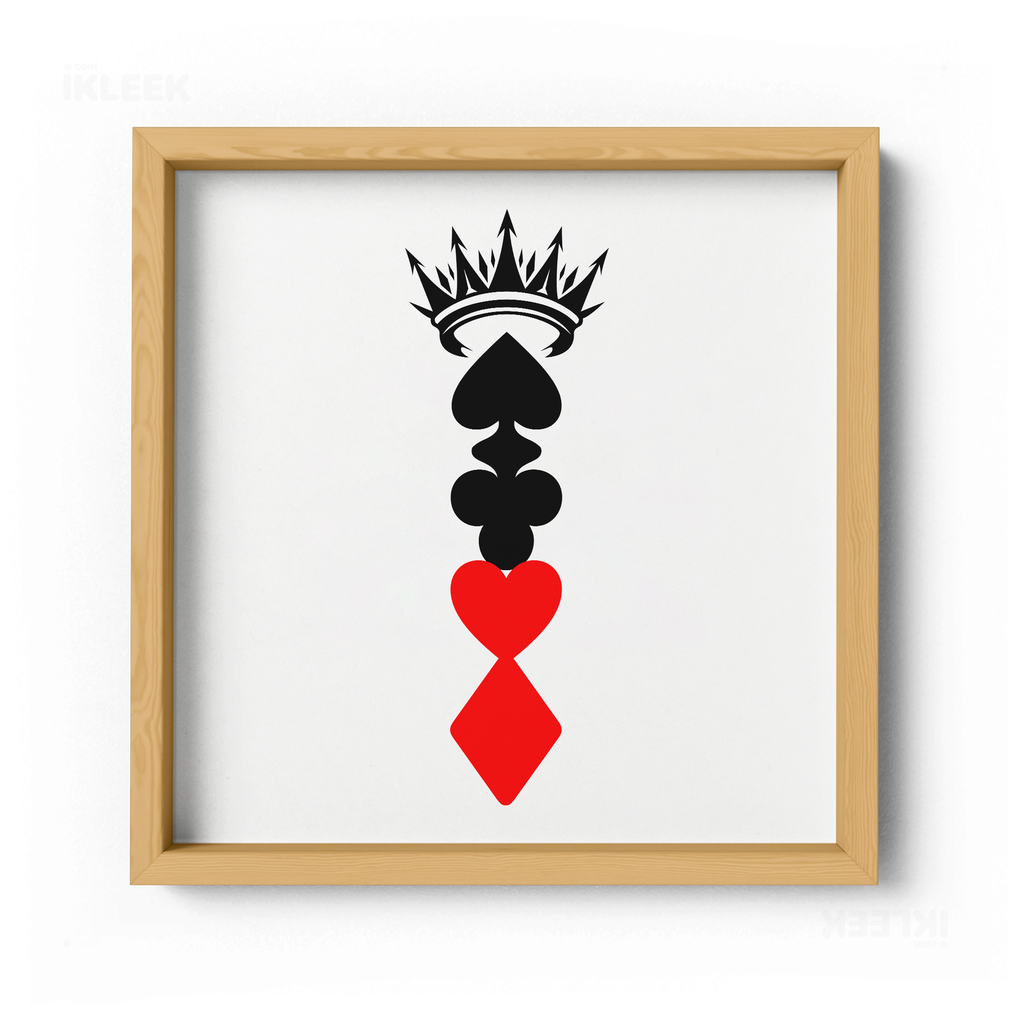RoyalSuitStack Framed Poster 04 Natural Wood