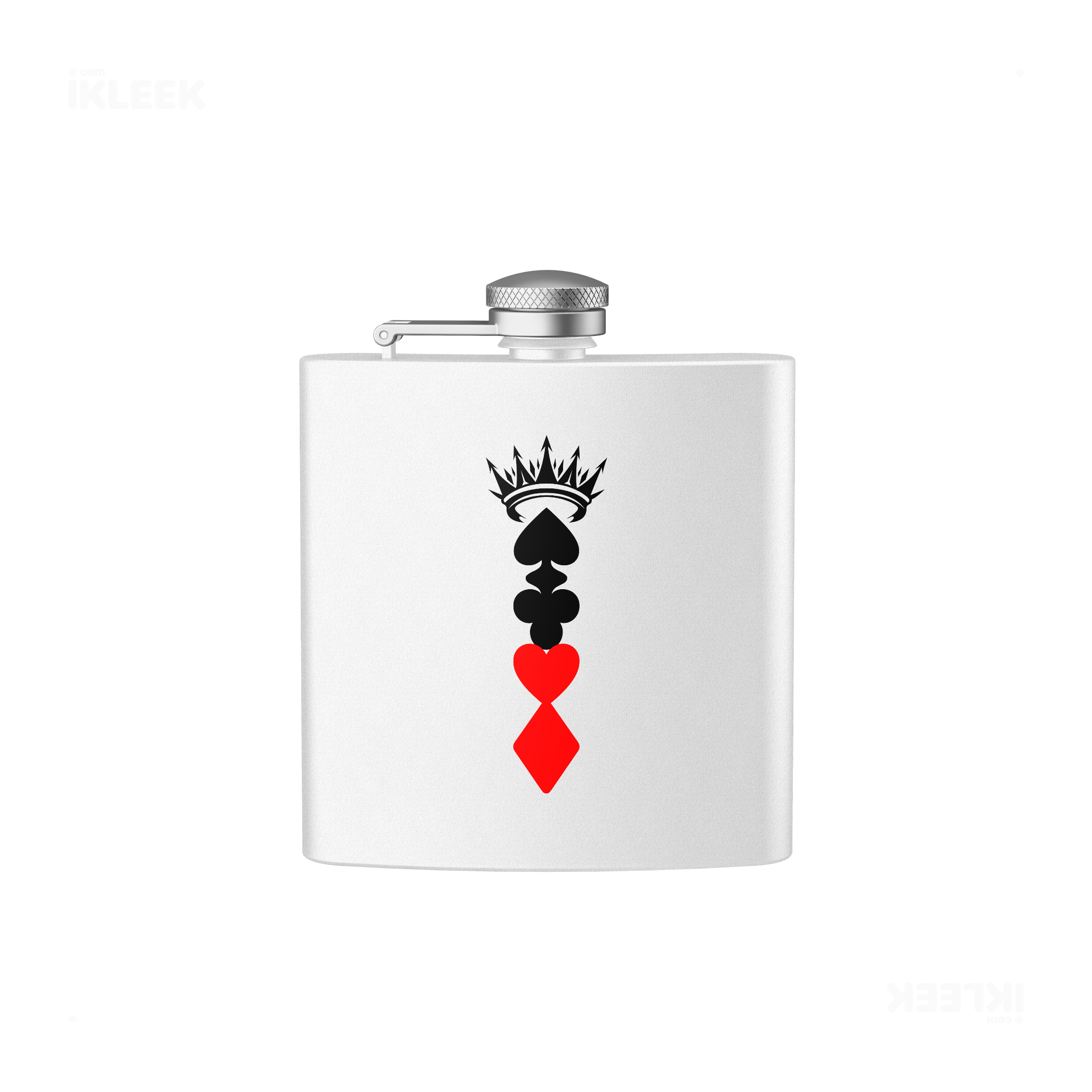 RoyalSuitStack Hip Flasks 01 White