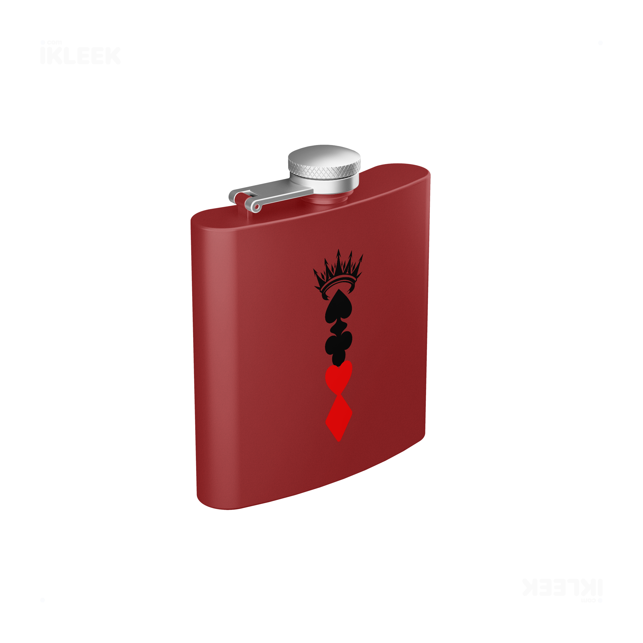 RoyalSuitStack Hip Flasks 03 Red