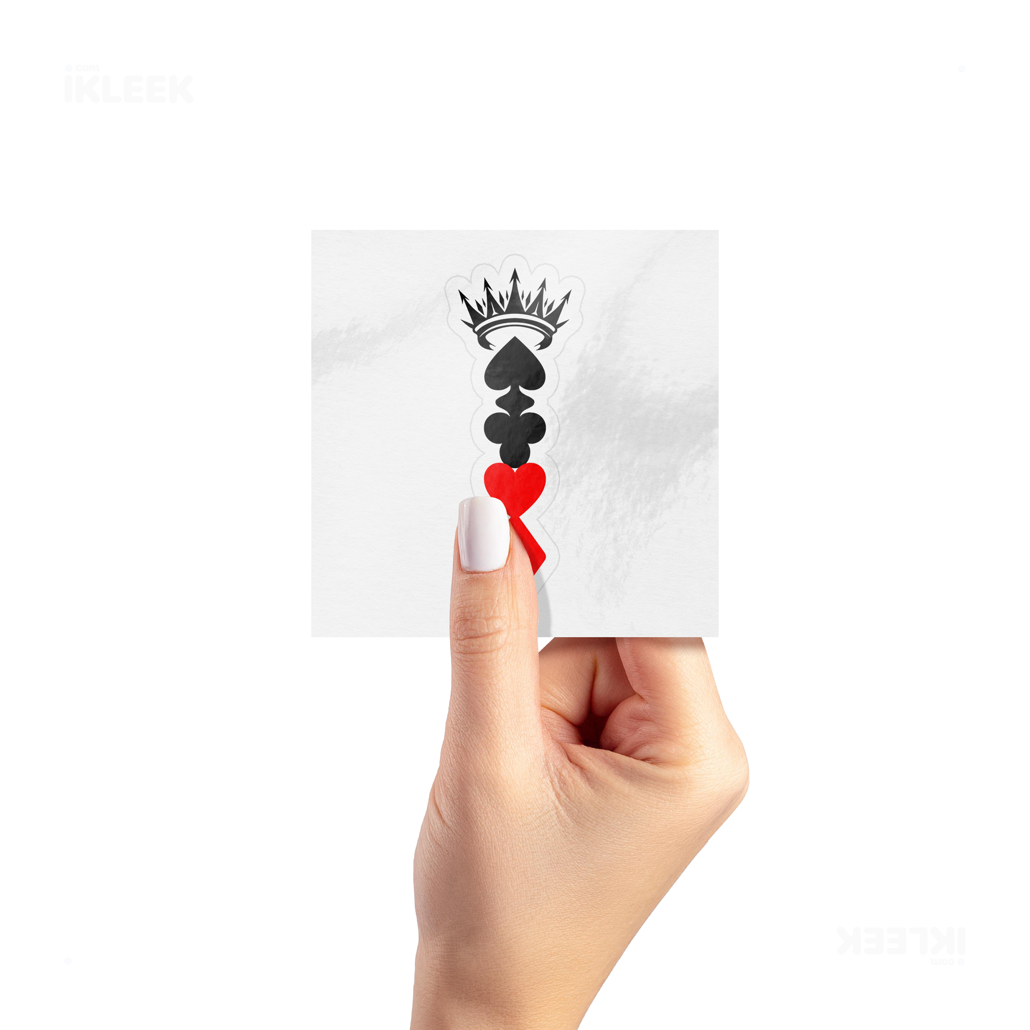 RoyalSuitStack Kiss Cut Sticker 02 White