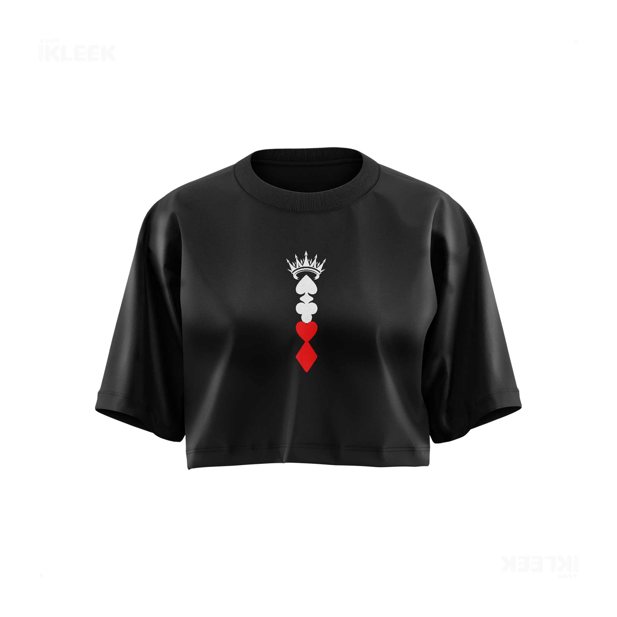 RoyalSuitStack Over Sized Crop Top 01 Black
