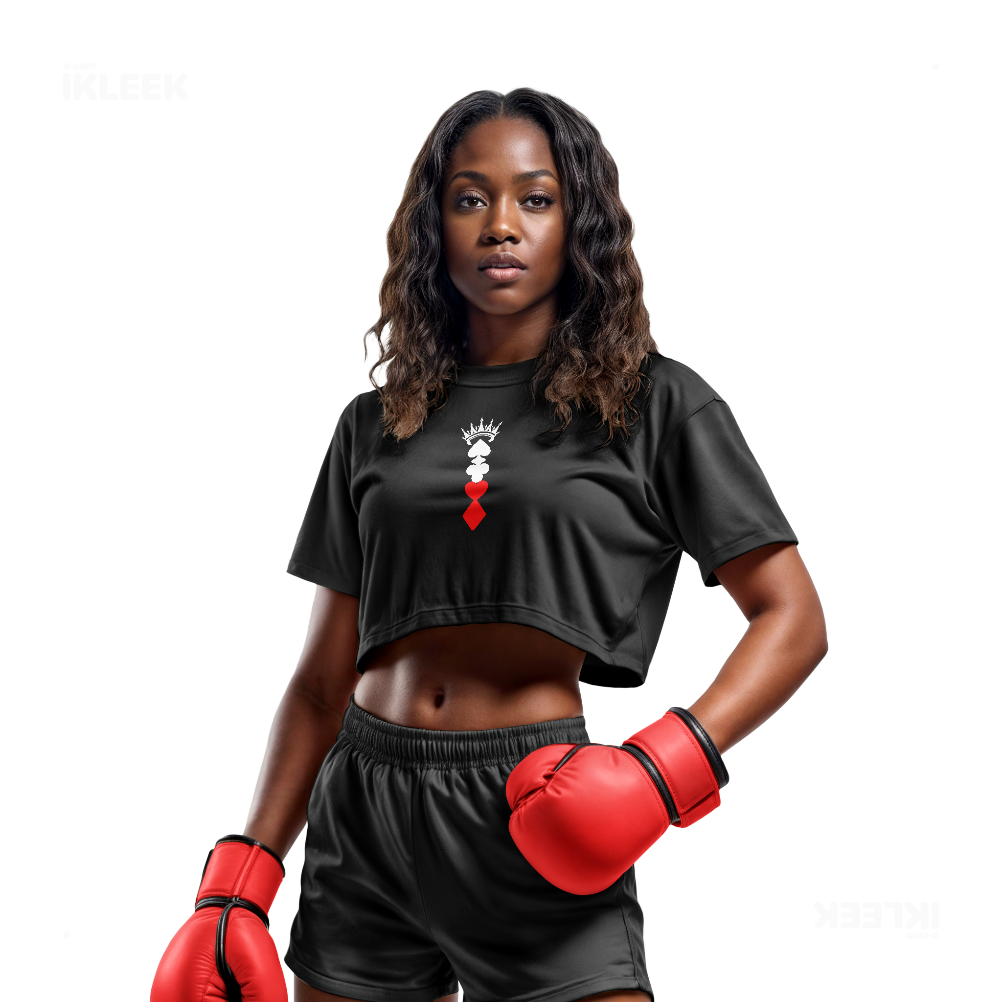 RoyalSuitStack Over Sized Crop Top 02 Black