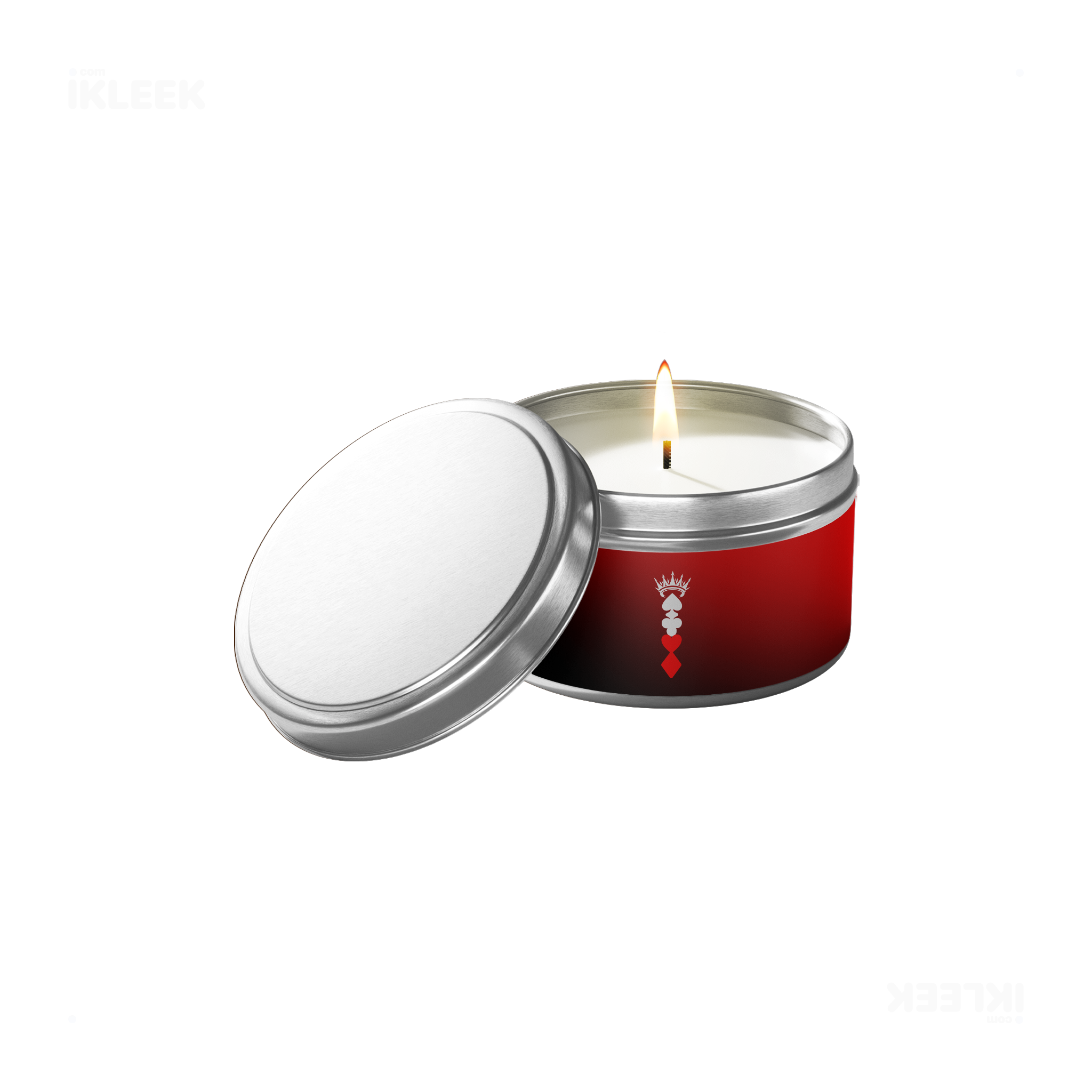 RoyalSuitStack Tin Candle 01 Silver