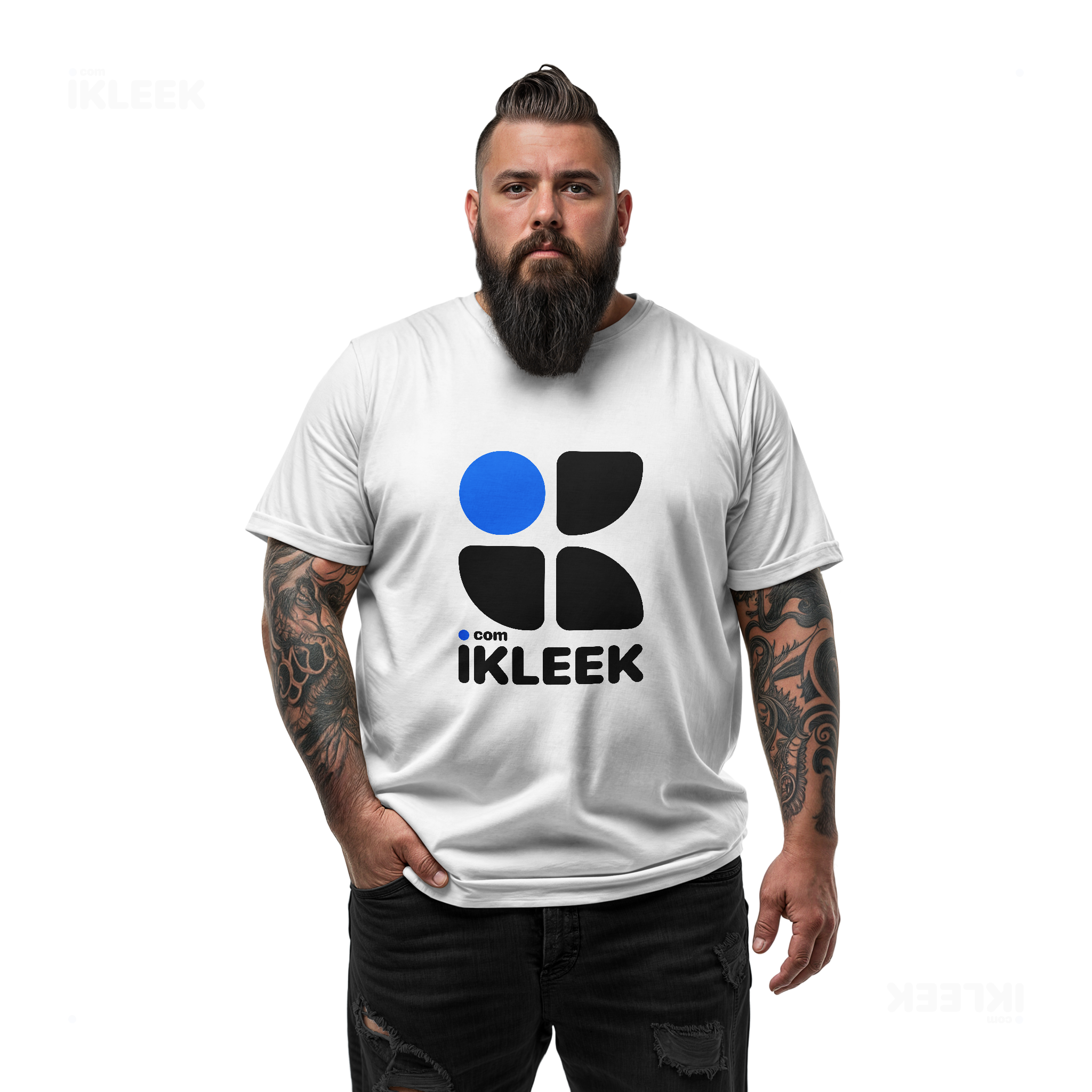 iKLEEKMark Adult T Shirt 05 White