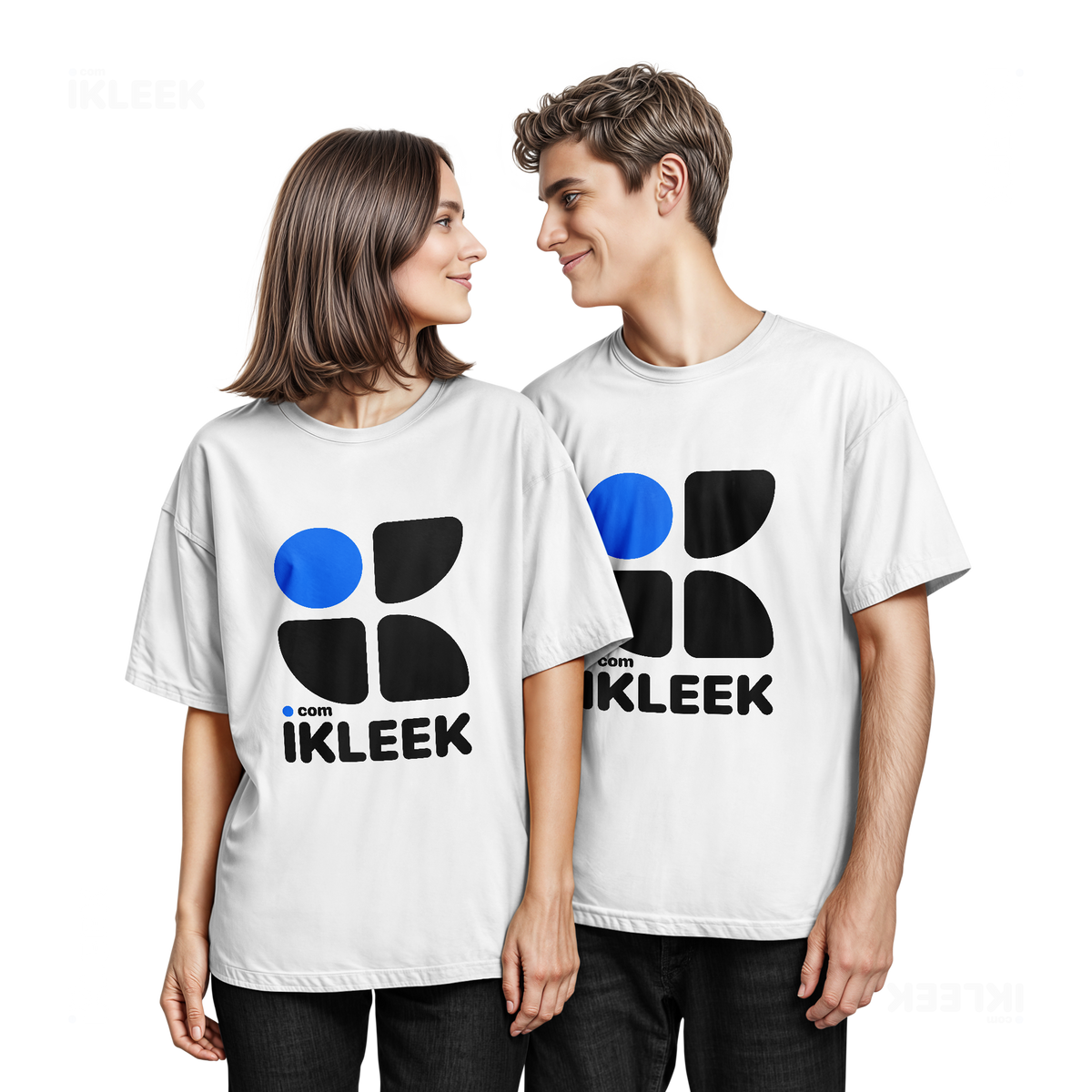 iKLEEKMark Couple T Shirt 05 White
