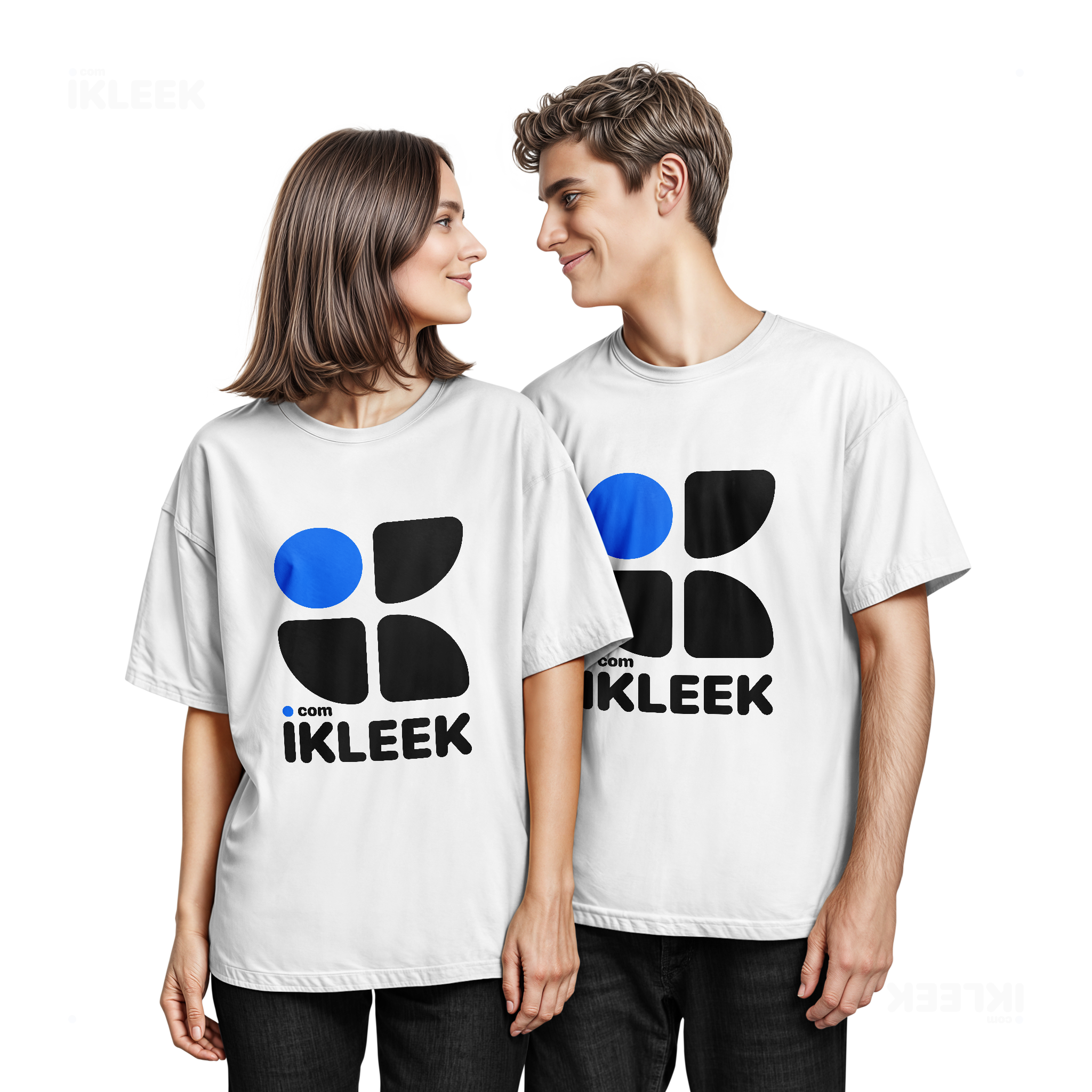 iKLEEKMark Couple T Shirt 05 White