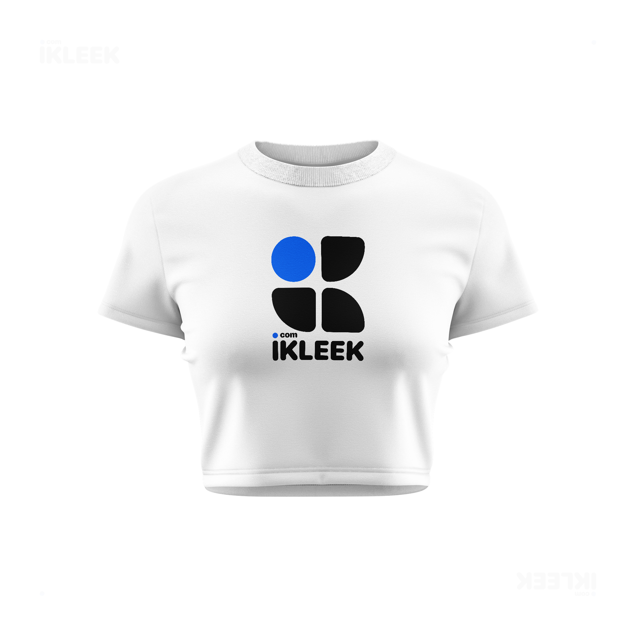 iKLEEKMark Fitted Crop Top 01 White