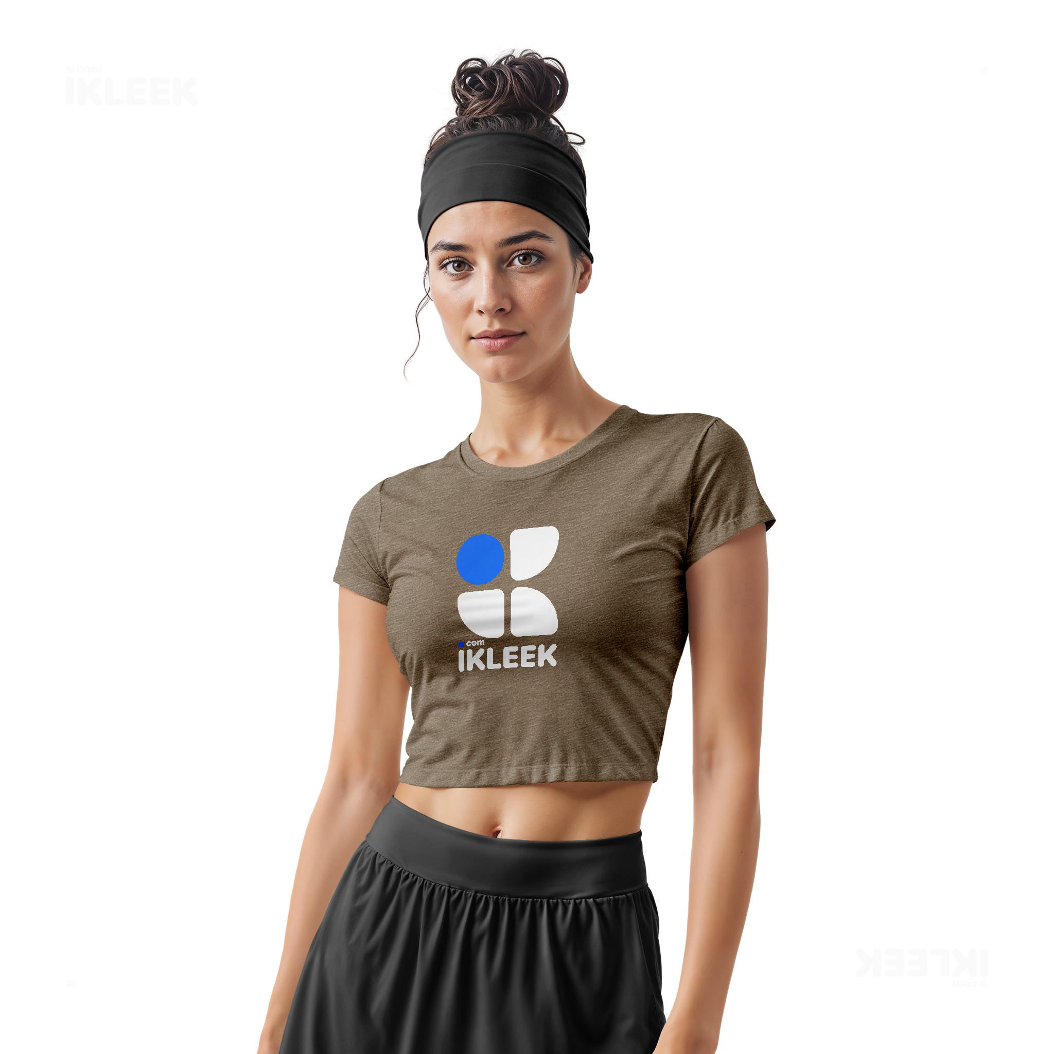 iKLEEKMark Fitted Crop Top 02 Heather Olive