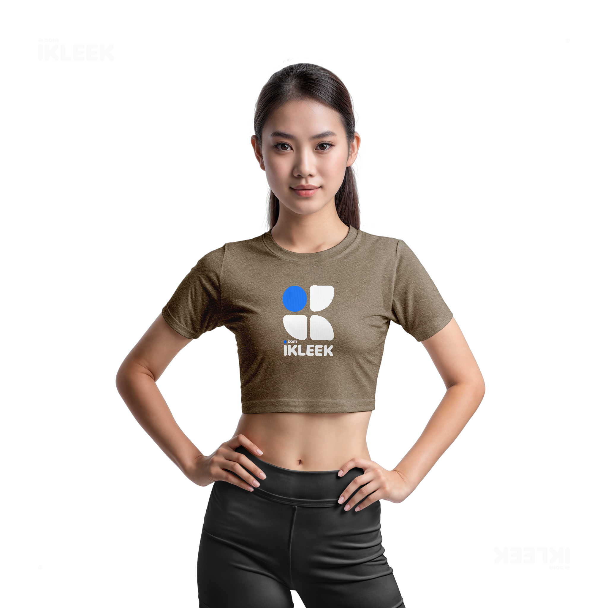 iKLEEKMark Fitted Crop Top 03 Heather Olive