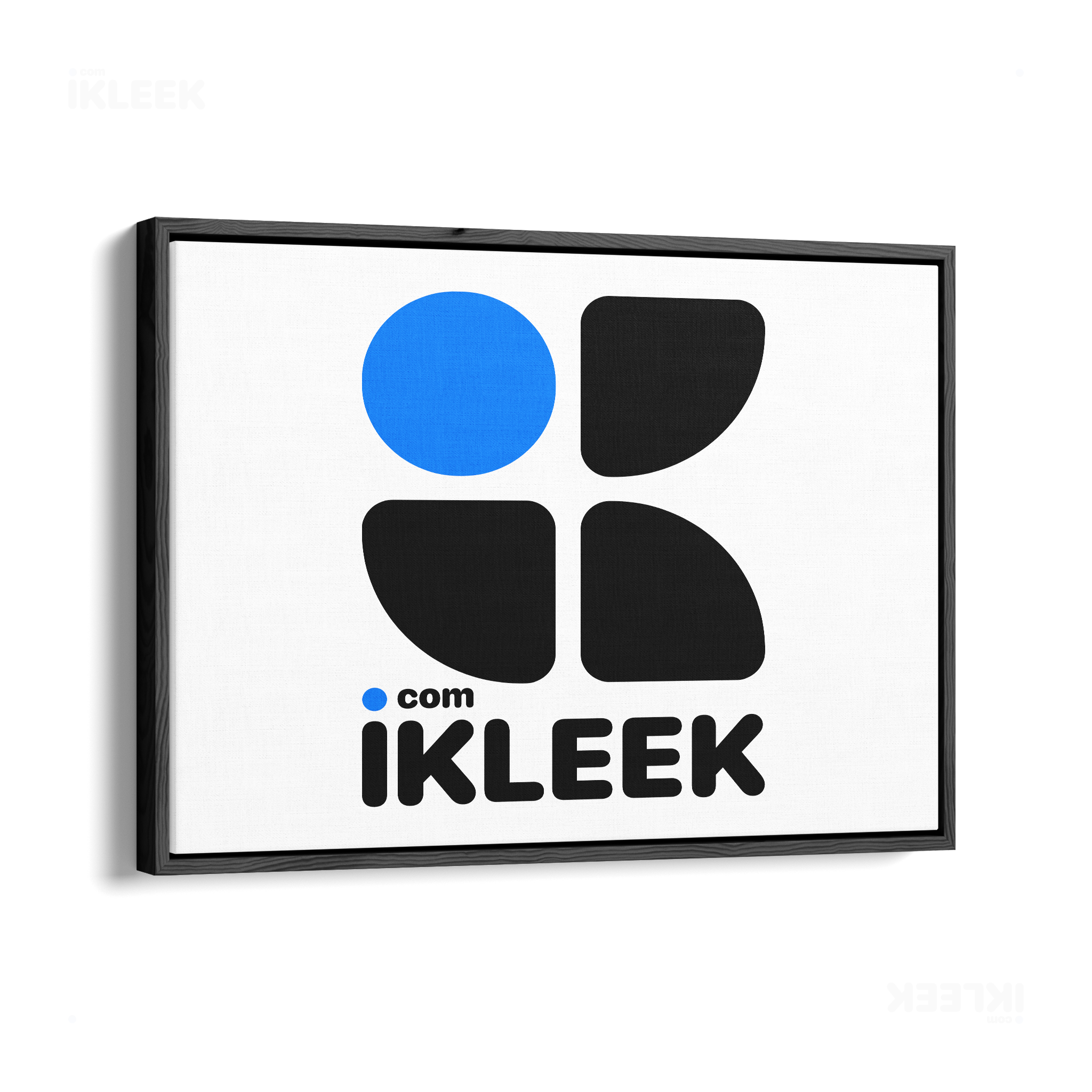 iKLEEKMark Framed Canvas 03 Black Wood