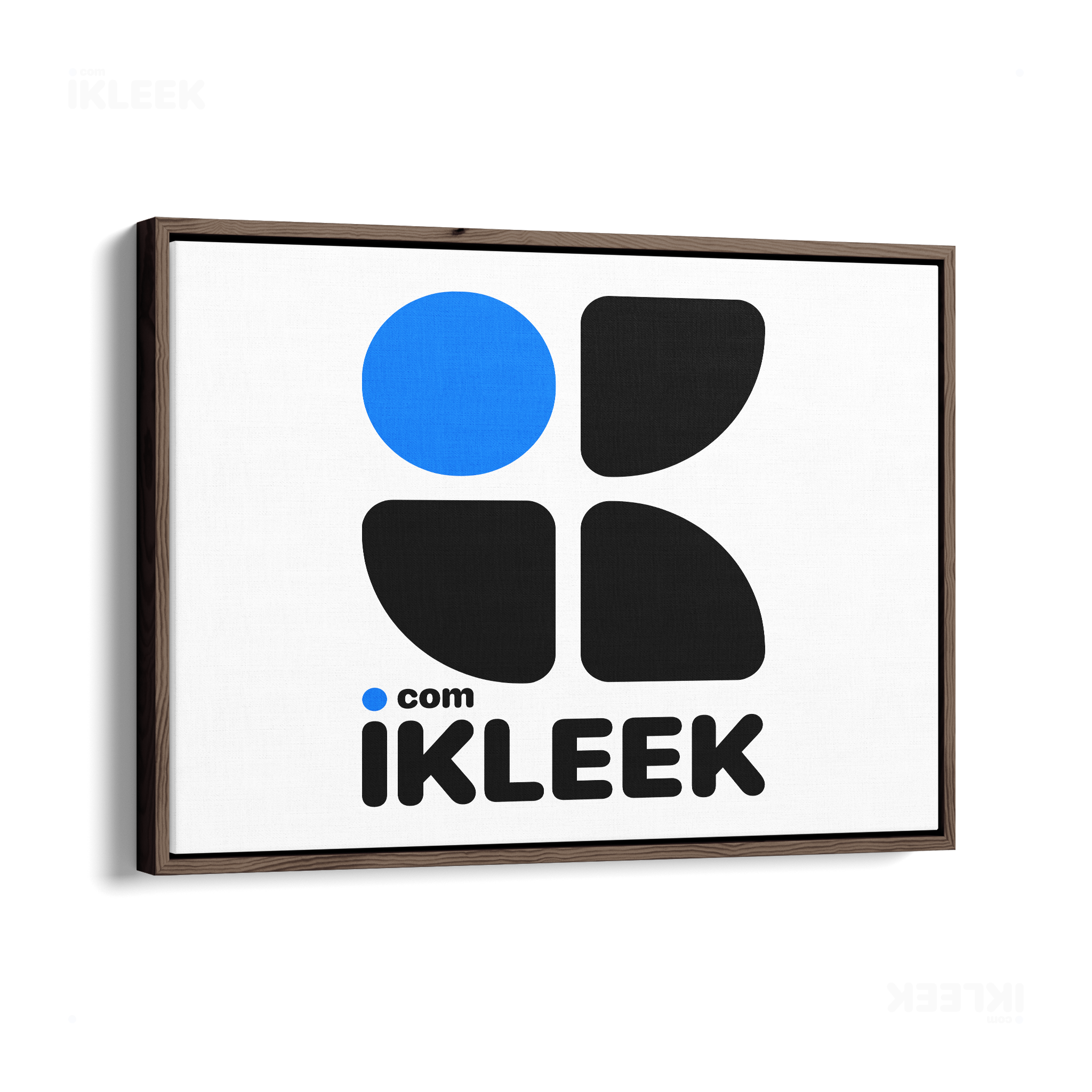 iKLEEKMark Framed Canvas 03 Dark Wood