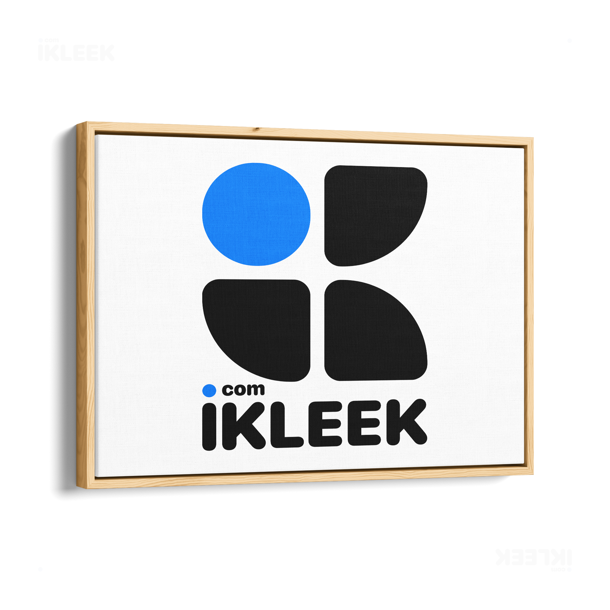 iKLEEKMark Framed Canvas 03 Natural Wood