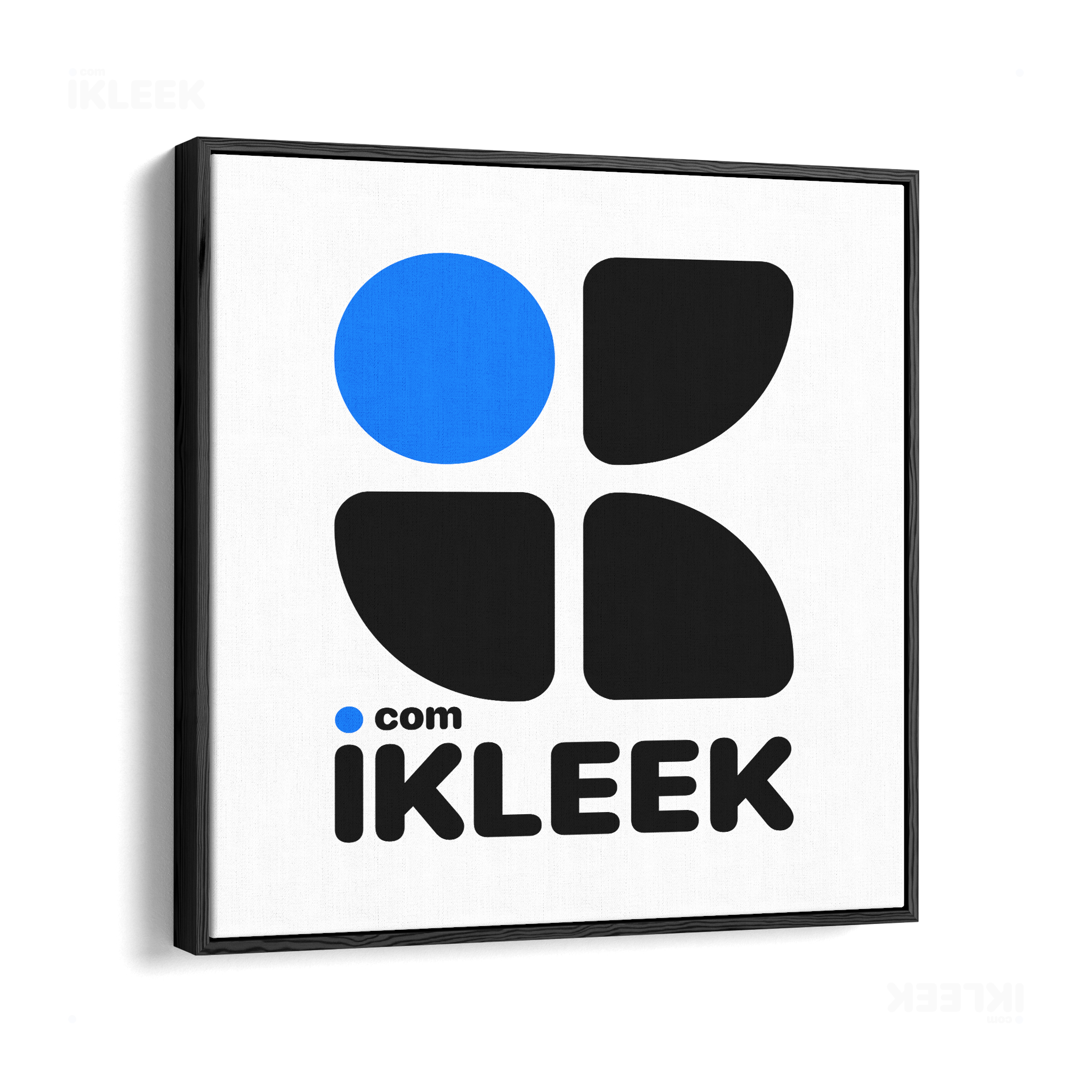 iKLEEKMark Framed Canvas 04 Black Wood