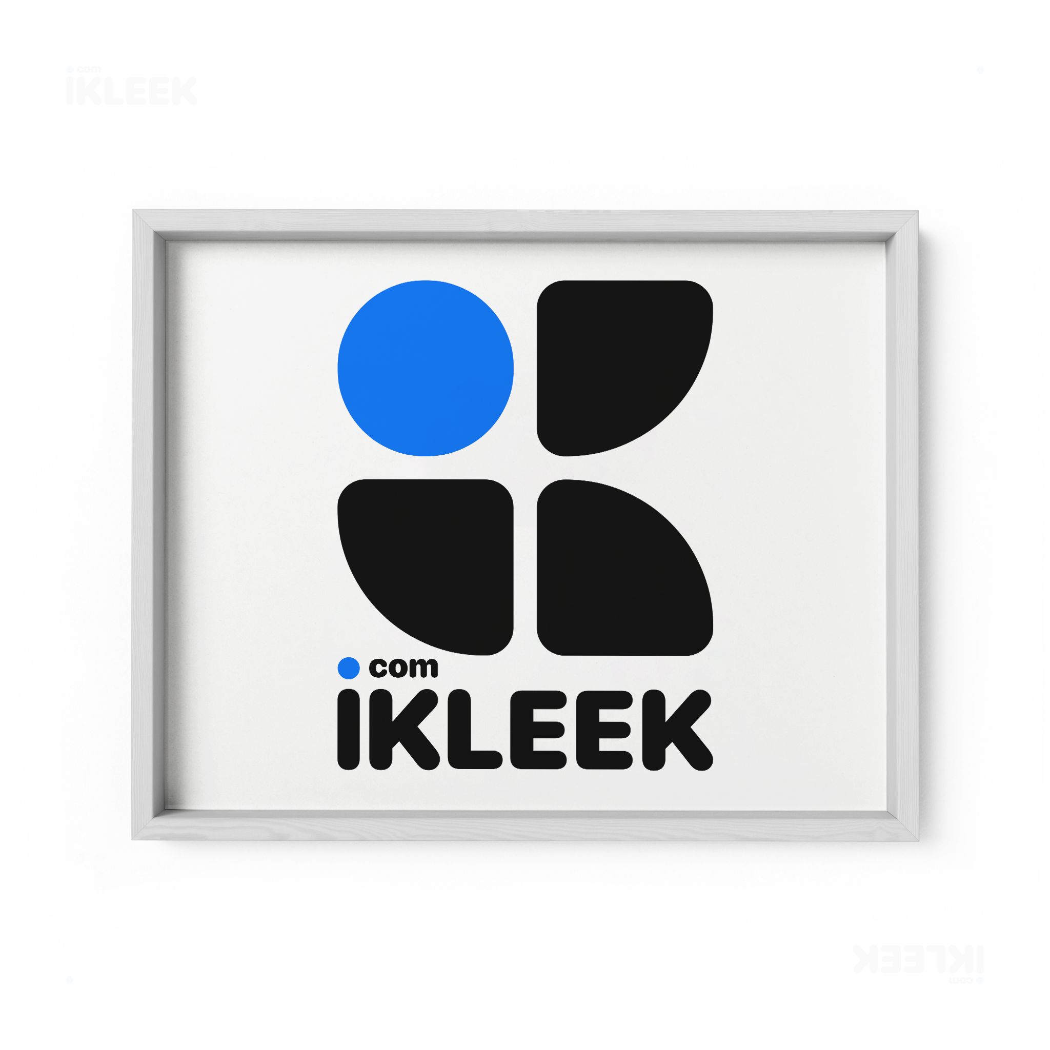 iKLEEKMark Framed Poster 03 White Wood