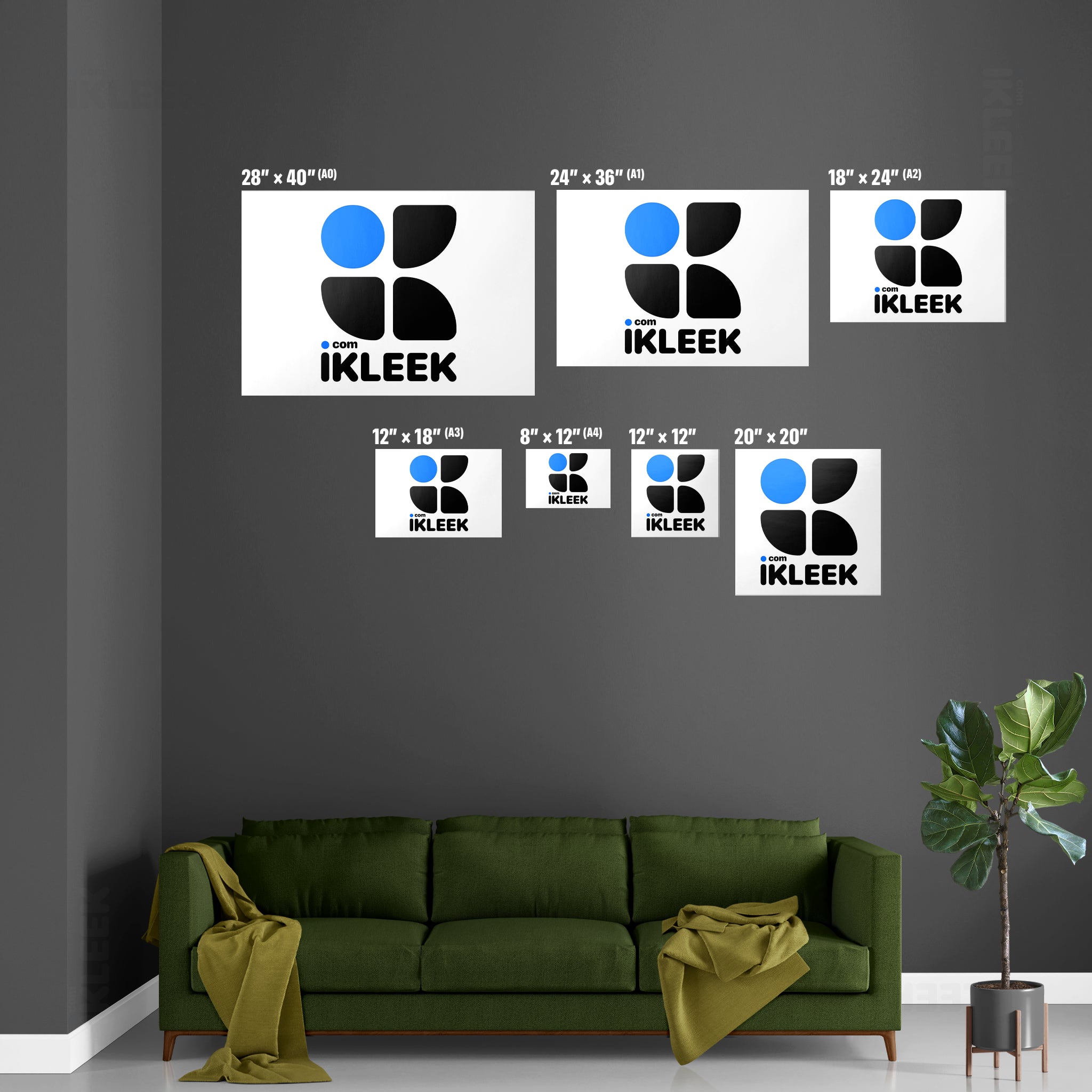 iKLEEKMark Magnetic Hanger Poster 07 Black Wood