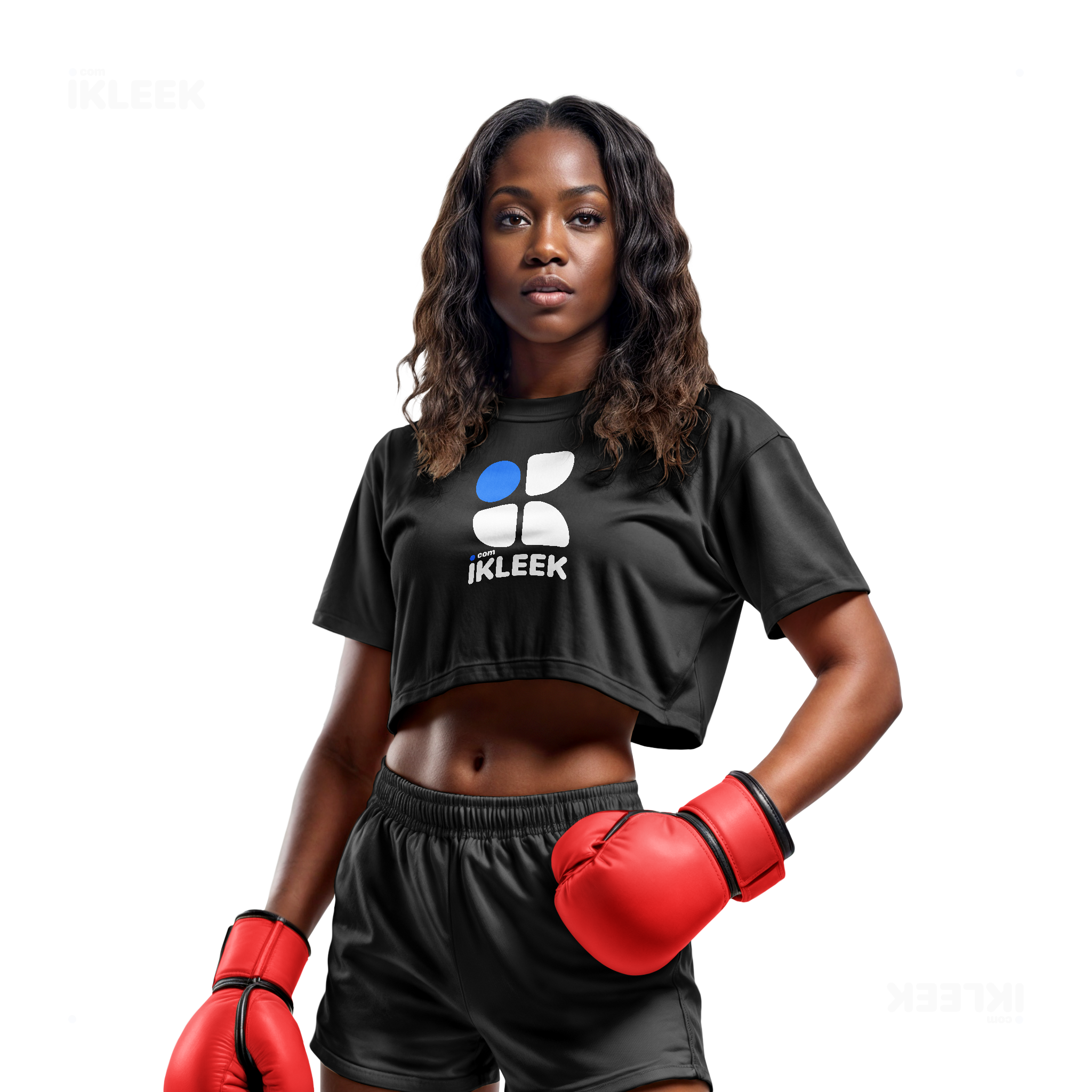 iKLEEKMark Over Sized Crop Top 02 Black