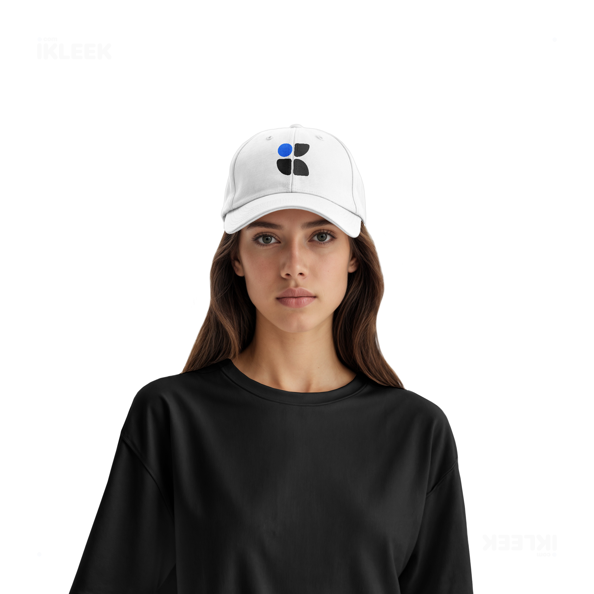iKLEEKMark Snapback Caps 07 White DTF