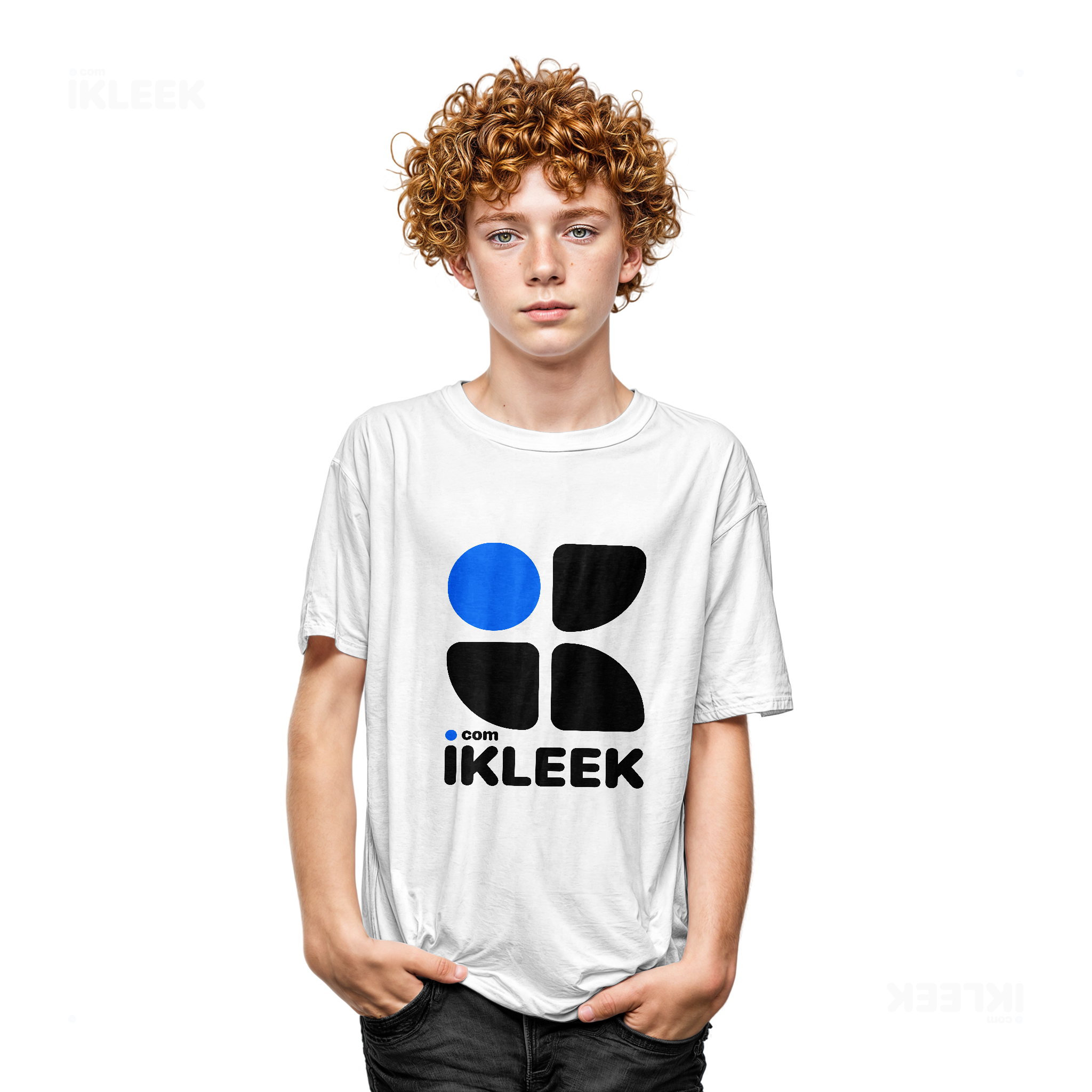 iKLEEKMark Youth T Shirt 05 White