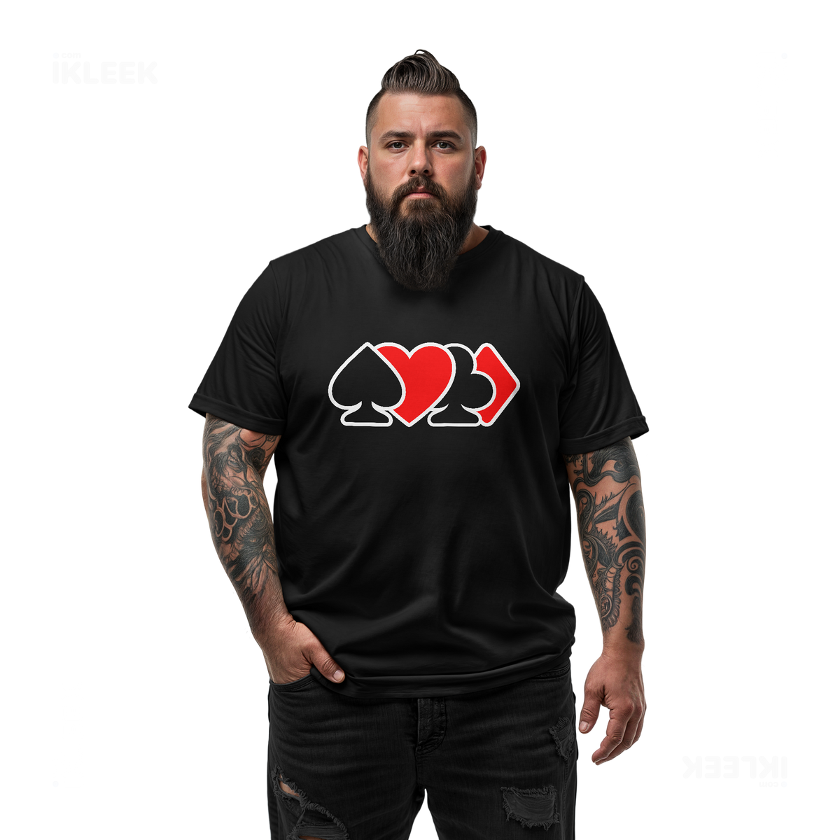 AllSuitsInline Adult T Shirt 05 Black