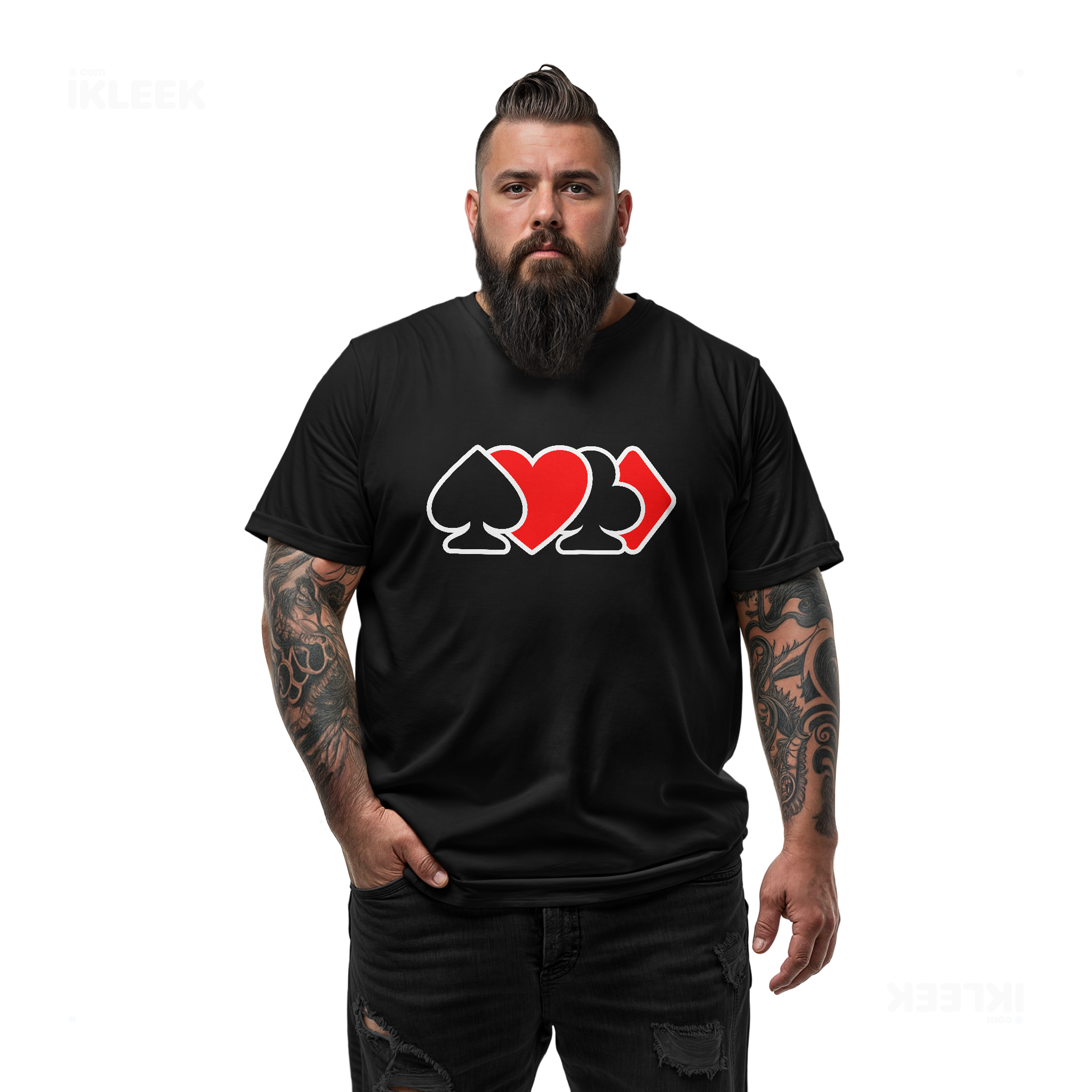 AllSuitsInline Adult T Shirt 05 Black