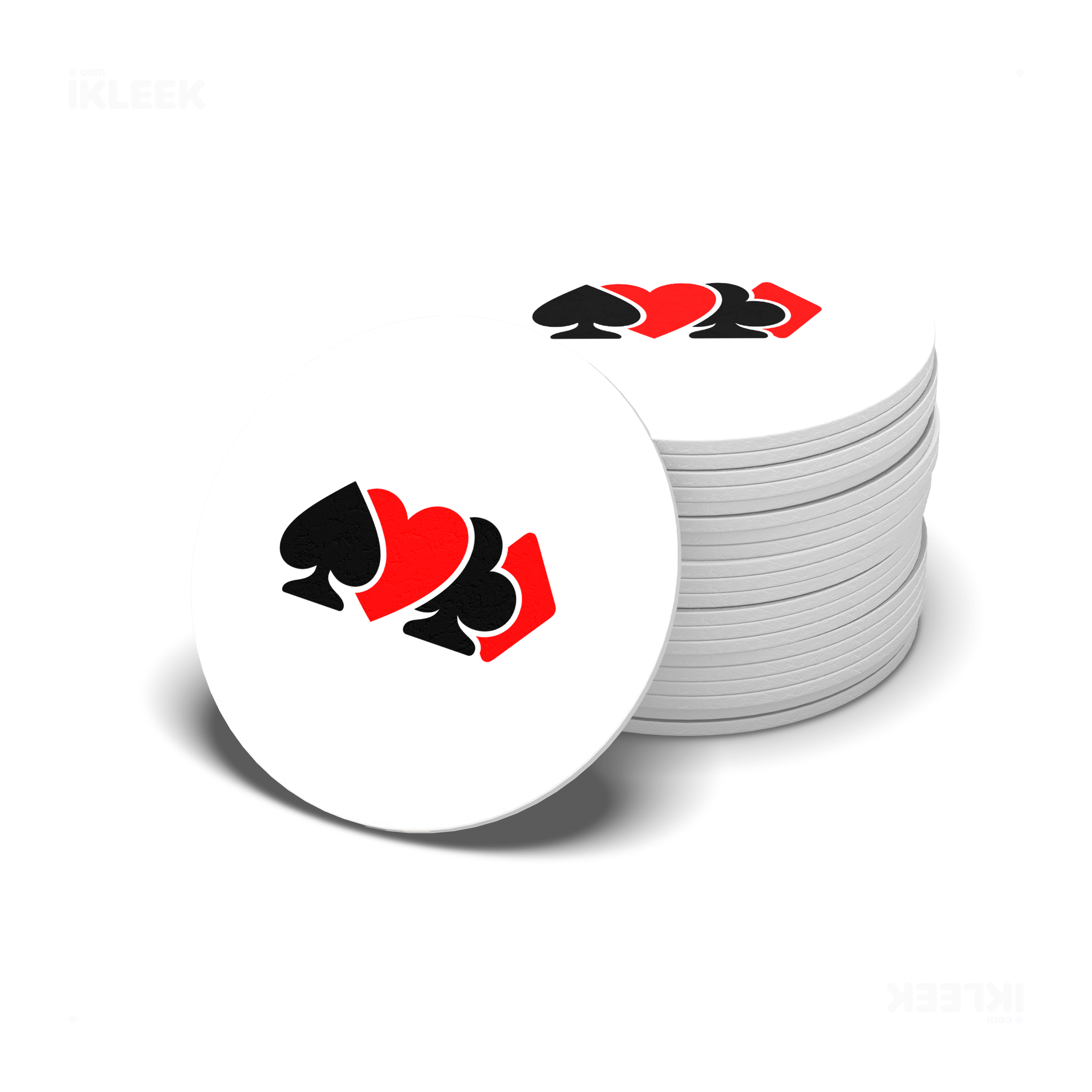 AllSuitsInline Ceramic Coaster 06 Round