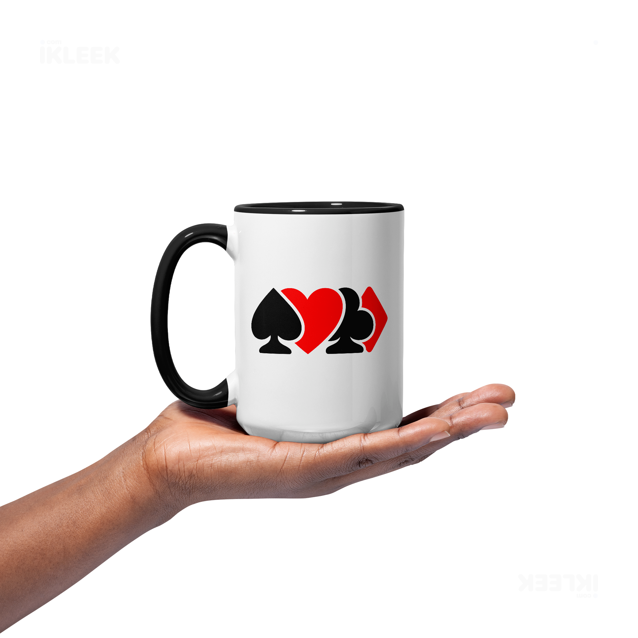 AllSuitsInline Ceramic Mug 03 White Black