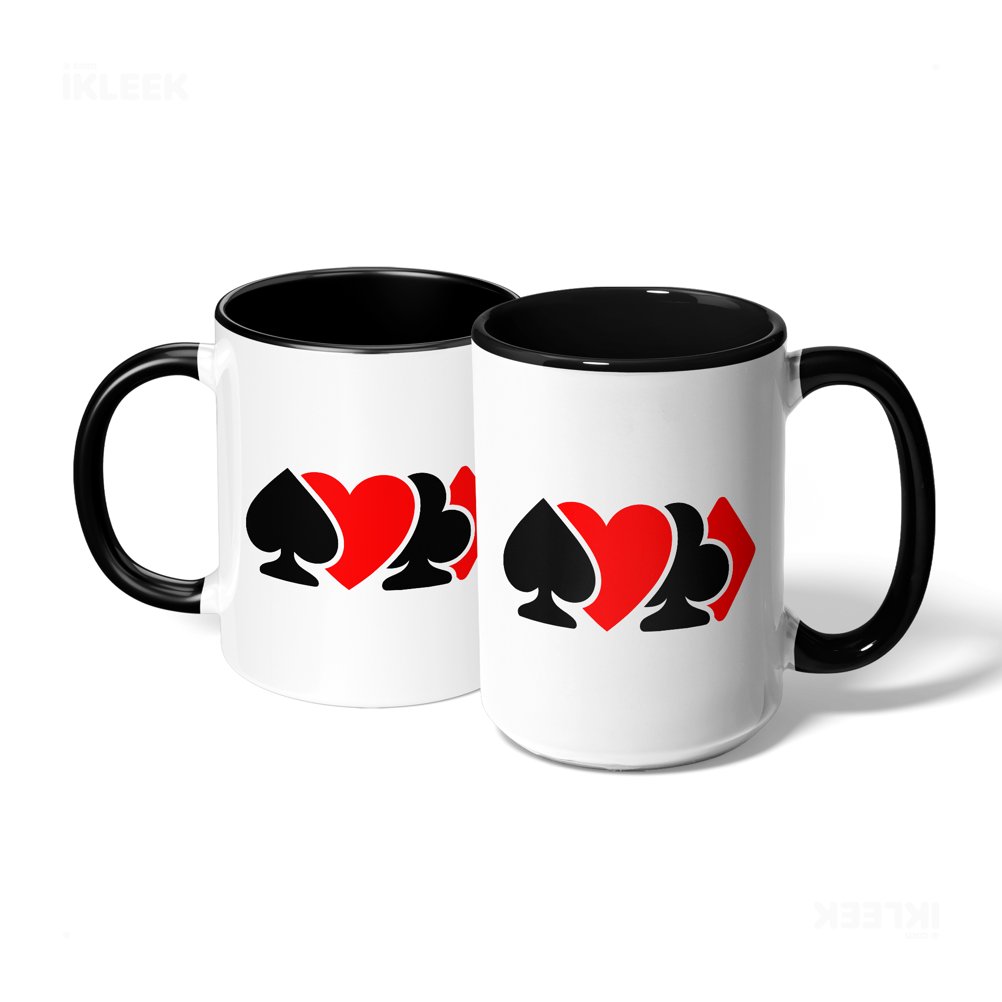 AllSuitsInline Ceramic Mug 07 White Black