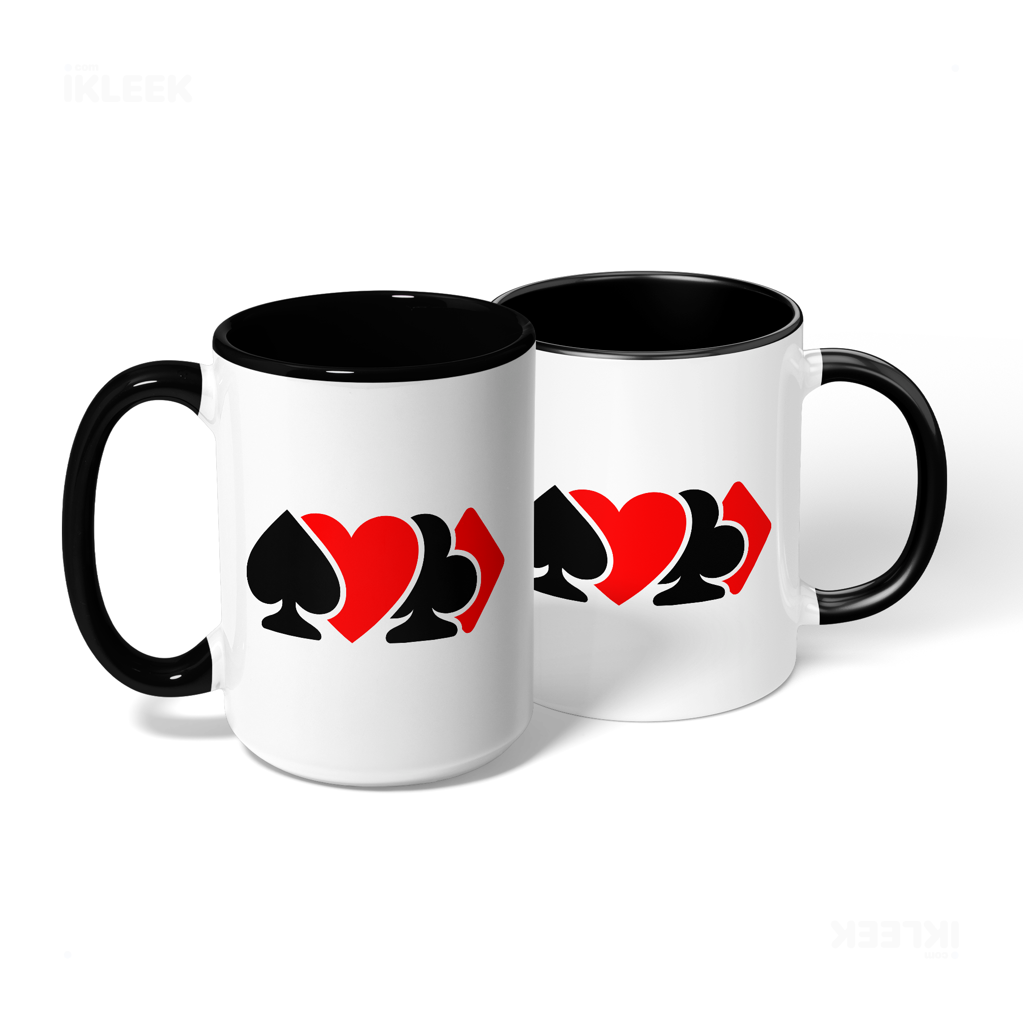 AllSuitsInline Ceramic Mug 08 White Black