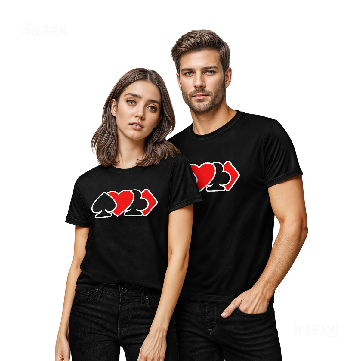 AllSuitsInline Couple T Shirt 02 Black
