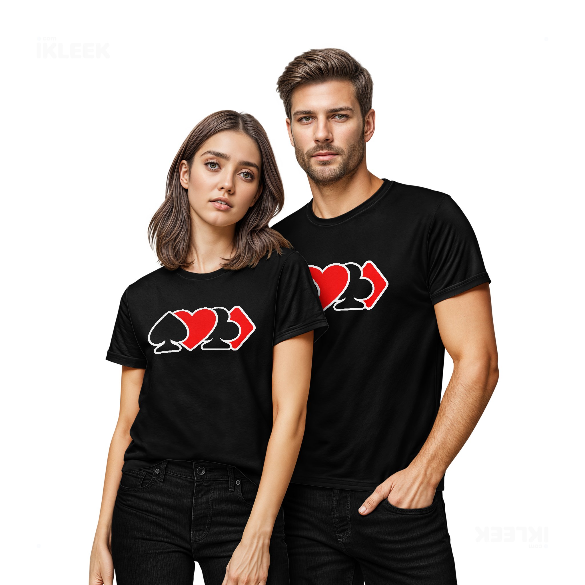 AllSuitsInline Couple T Shirt 02 Black