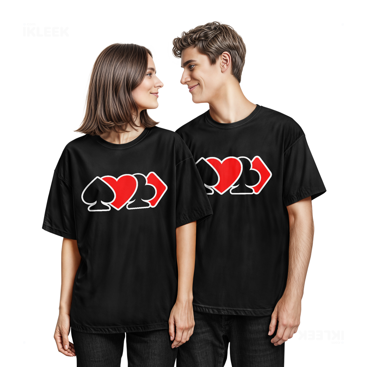 AllSuitsInline Couple T Shirt 05 Black