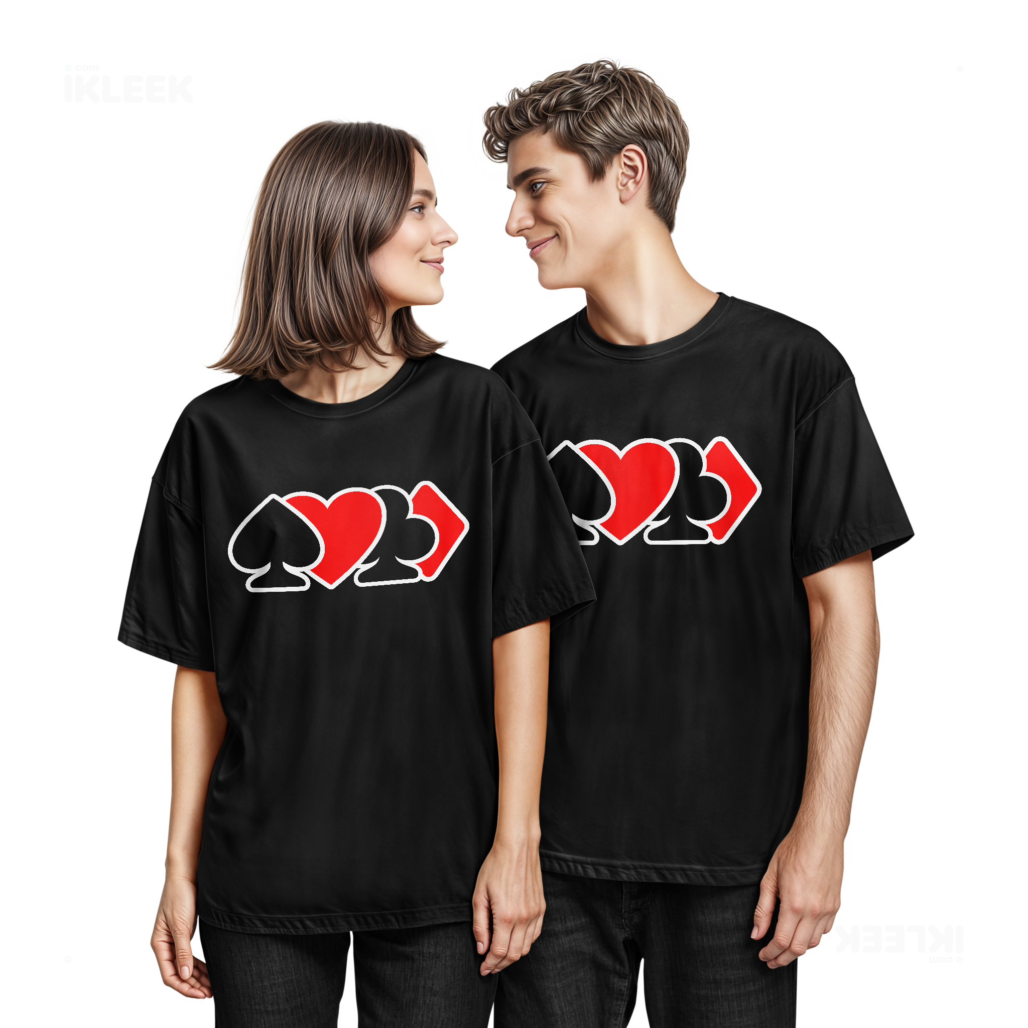AllSuitsInline Couple T Shirt 05 Black