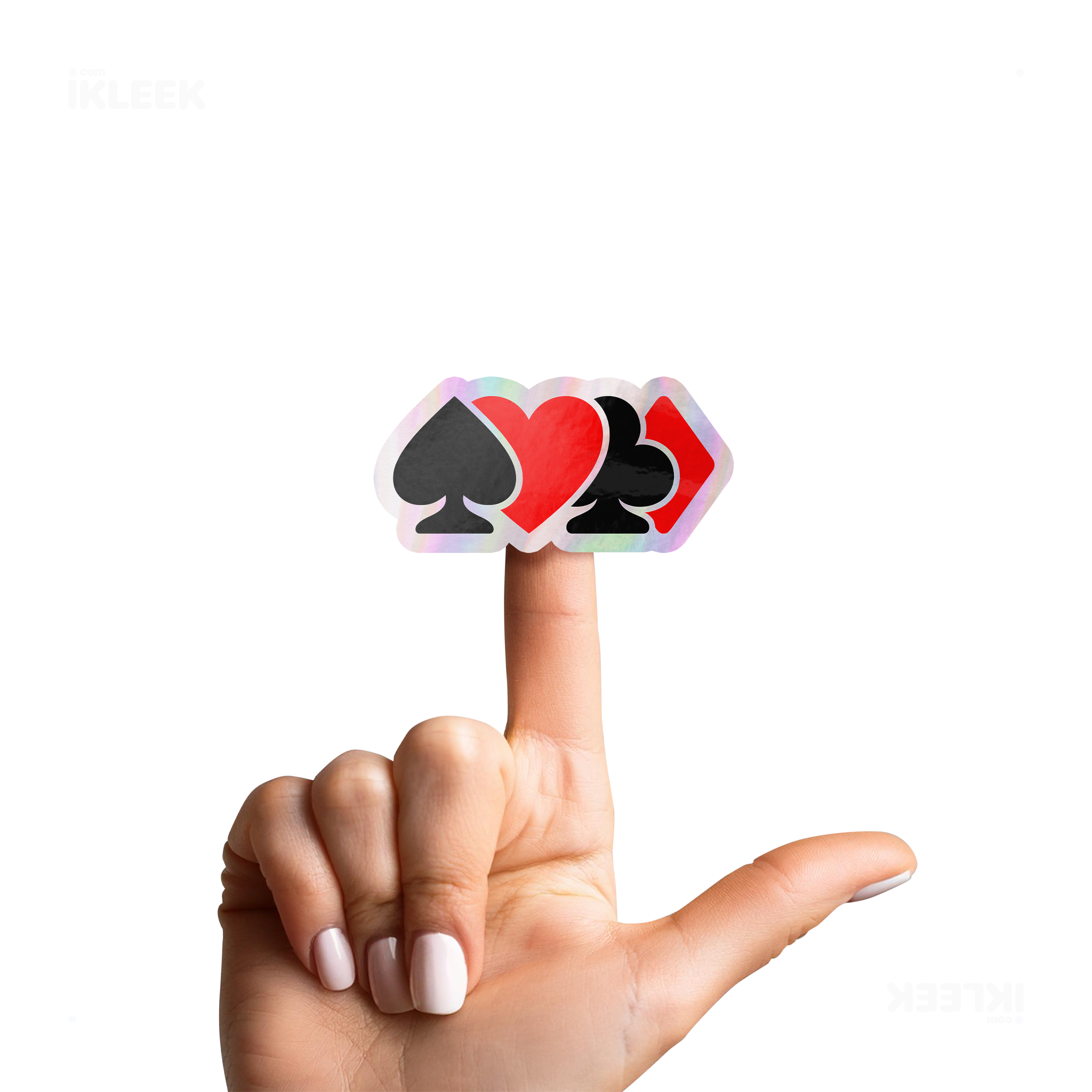 AllSuitsInline Die Cut Holographic Sticker 02