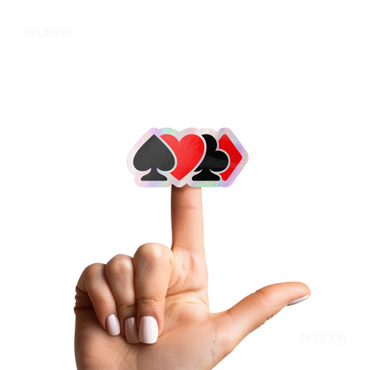 AllSuitsInline Die Cut Holographic Sticker 02
