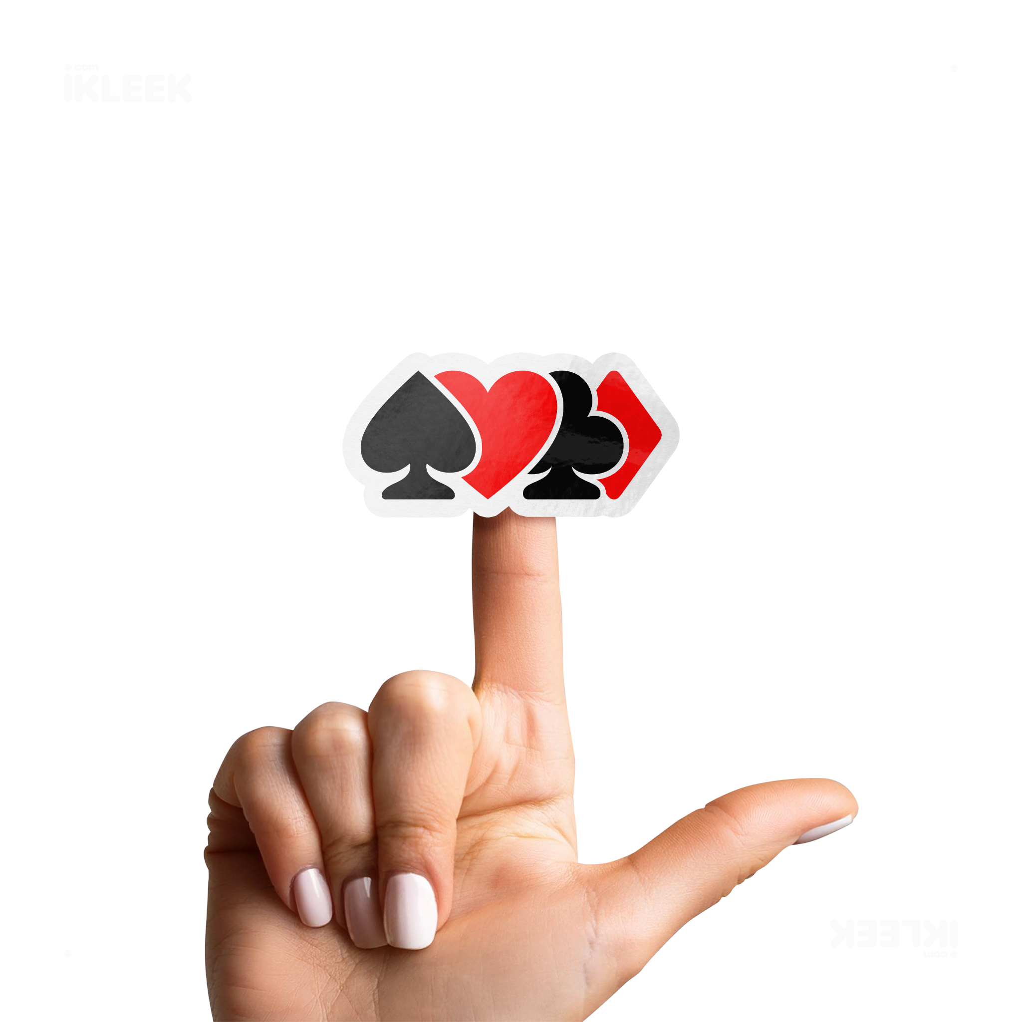 AllSuitsInline Die Cut Outdoor Sticker 02 White