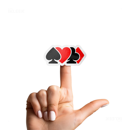 AllSuitsInline Die Cut Outdoor Sticker 02 White