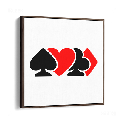 AllSuitsInline Framed Canvas 04 Dark Wood