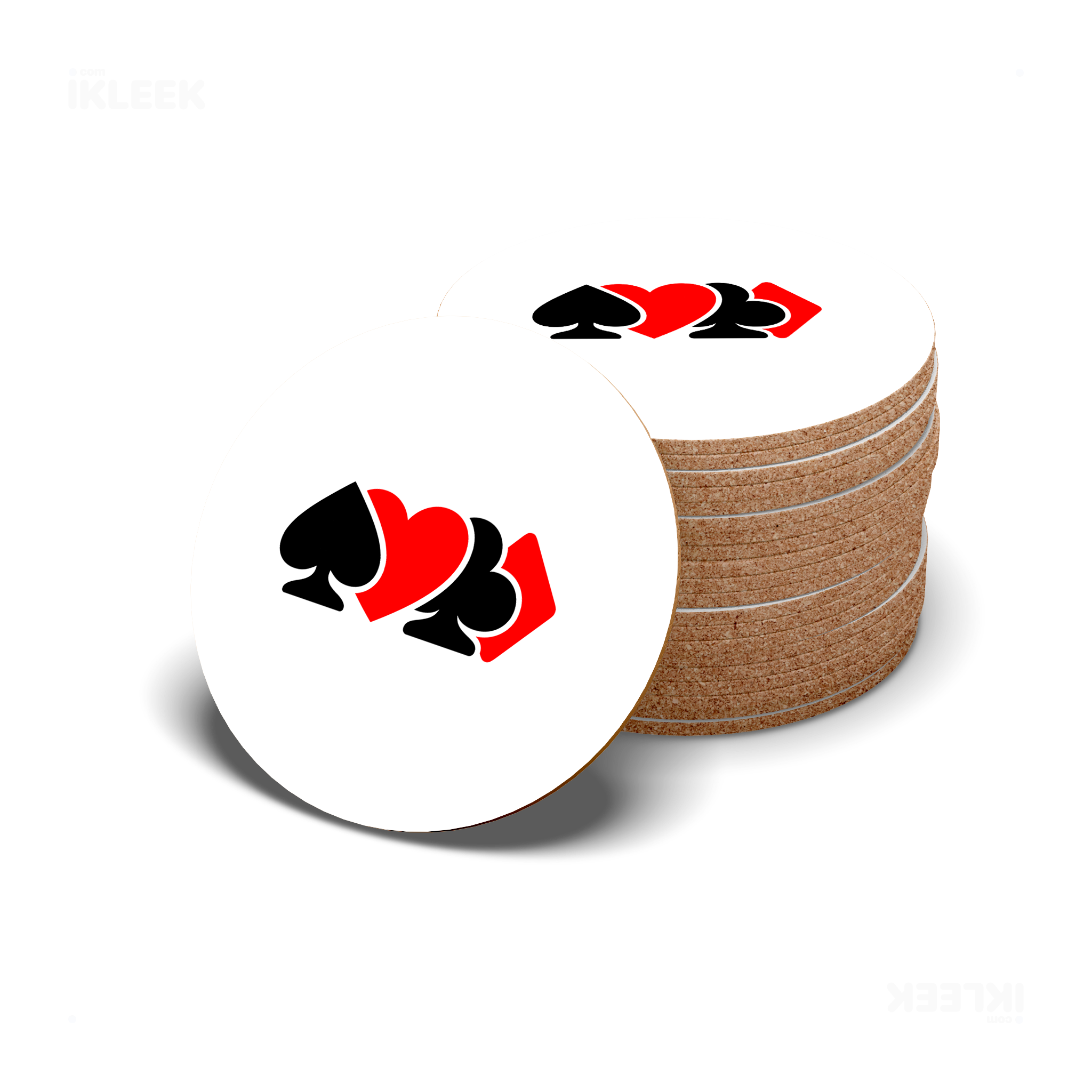 AllSuitsInline High Gloss Coaster 06 Round