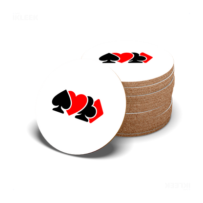 AllSuitsInline High Gloss Coaster 06 Round
