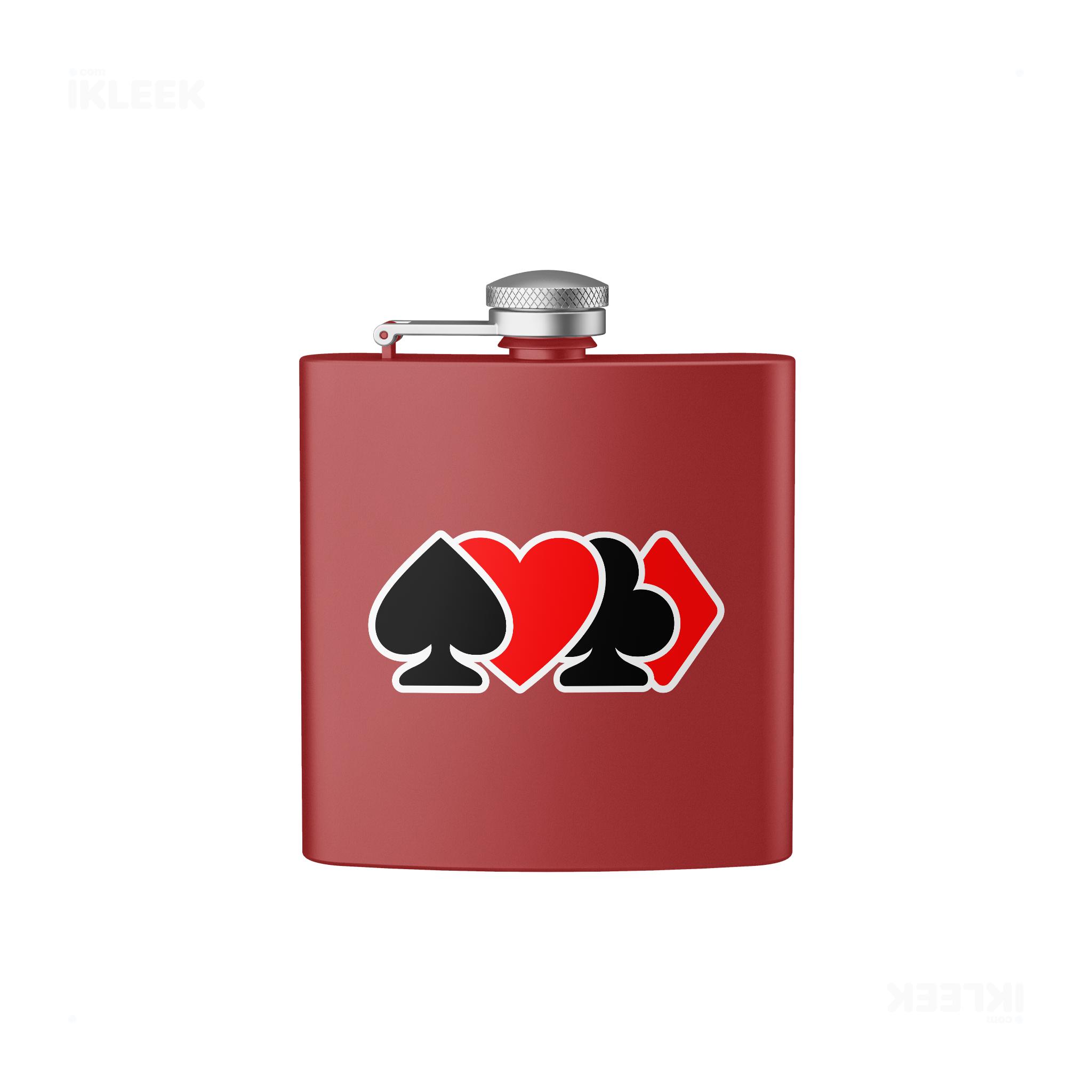 AllSuitsInline Hip Flasks 01 Red