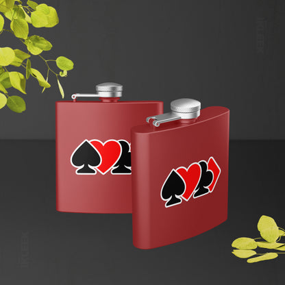 AllSuitsInline Hip Flasks 02 Red