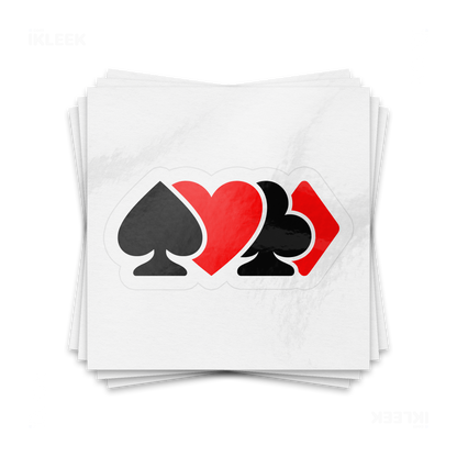 AllSuitsInline Kiss Cut Sticker 01 White