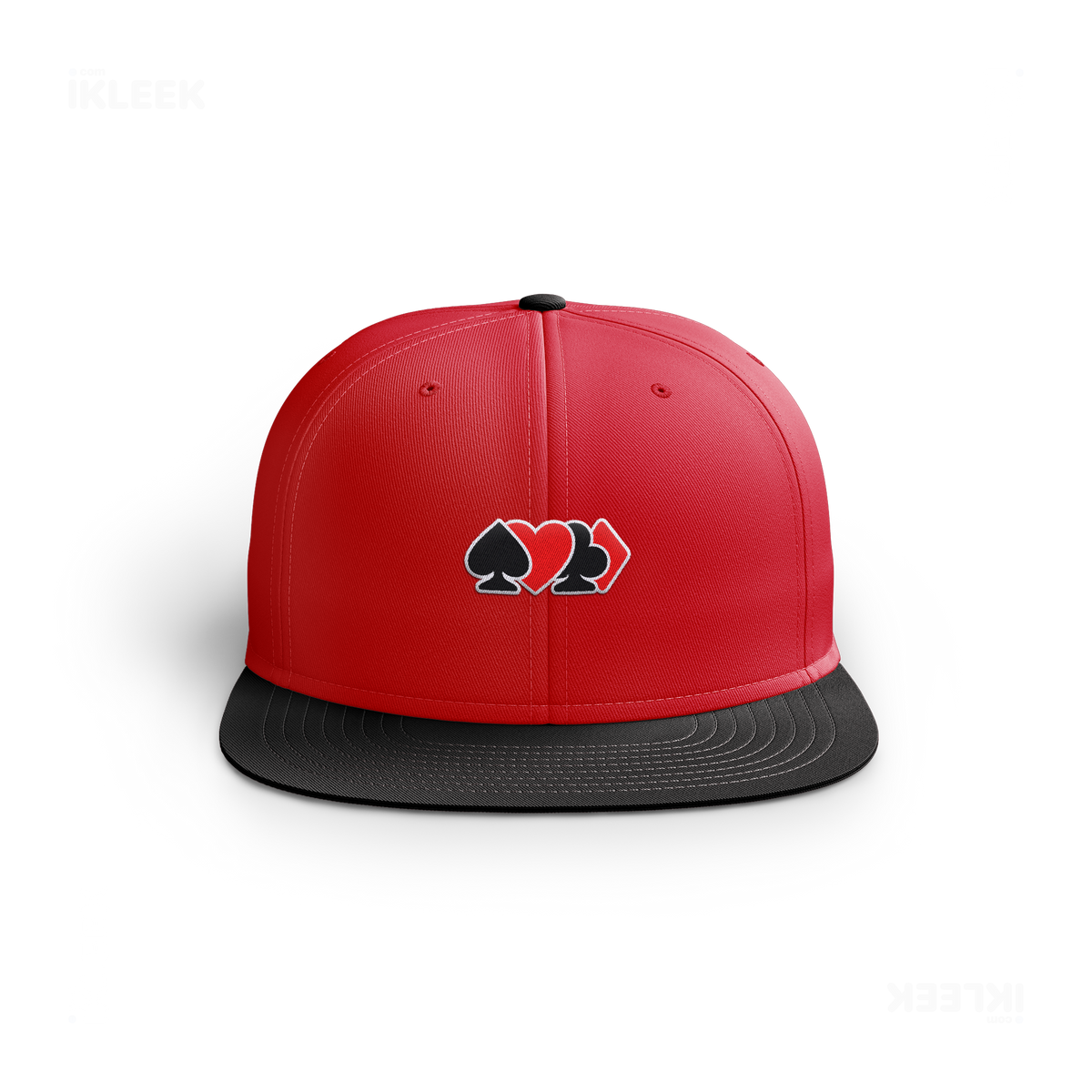 AllSuitsInline Snapback Caps 01 Red Black Embroidery